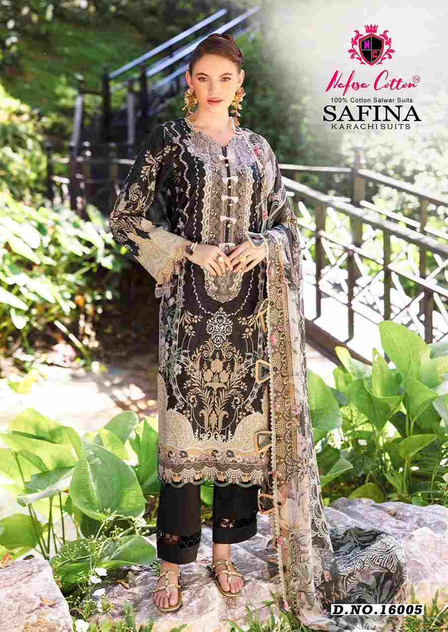 Safina Vol-16 By Nafisa Cotton 16001 To 16006 Series Beautiful Festive Suits Colorful Stylish Fancy Casual Wear & Ethnic Wear Pure Cotton Embroidered Dresses At Wholesale Price