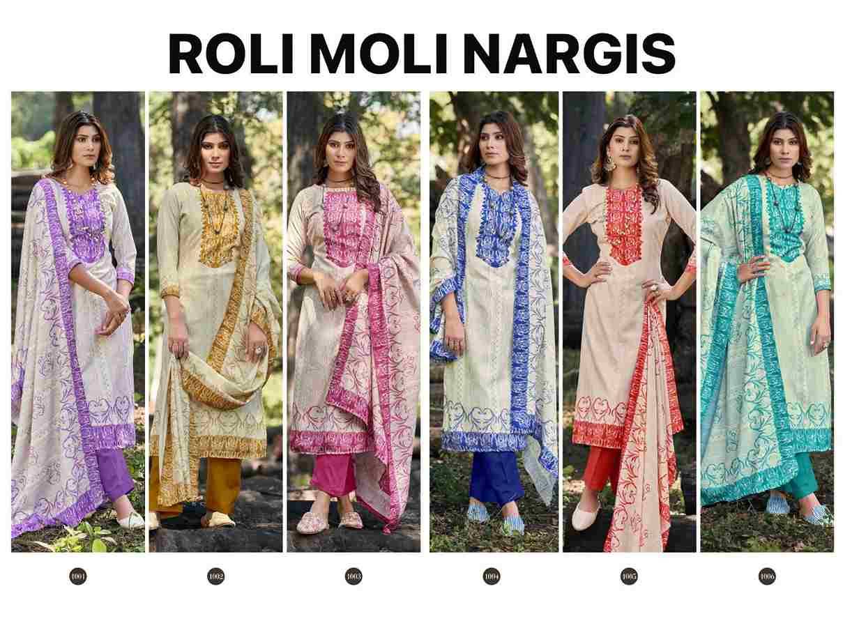 Nargis By Roli Moli 1001 To 1006 Series Beautiful Stylish Festive Suits Fancy Colorful Casual Wear & Ethnic Wear & Ready To Wear Pashmina Dresses At Wholesale Price