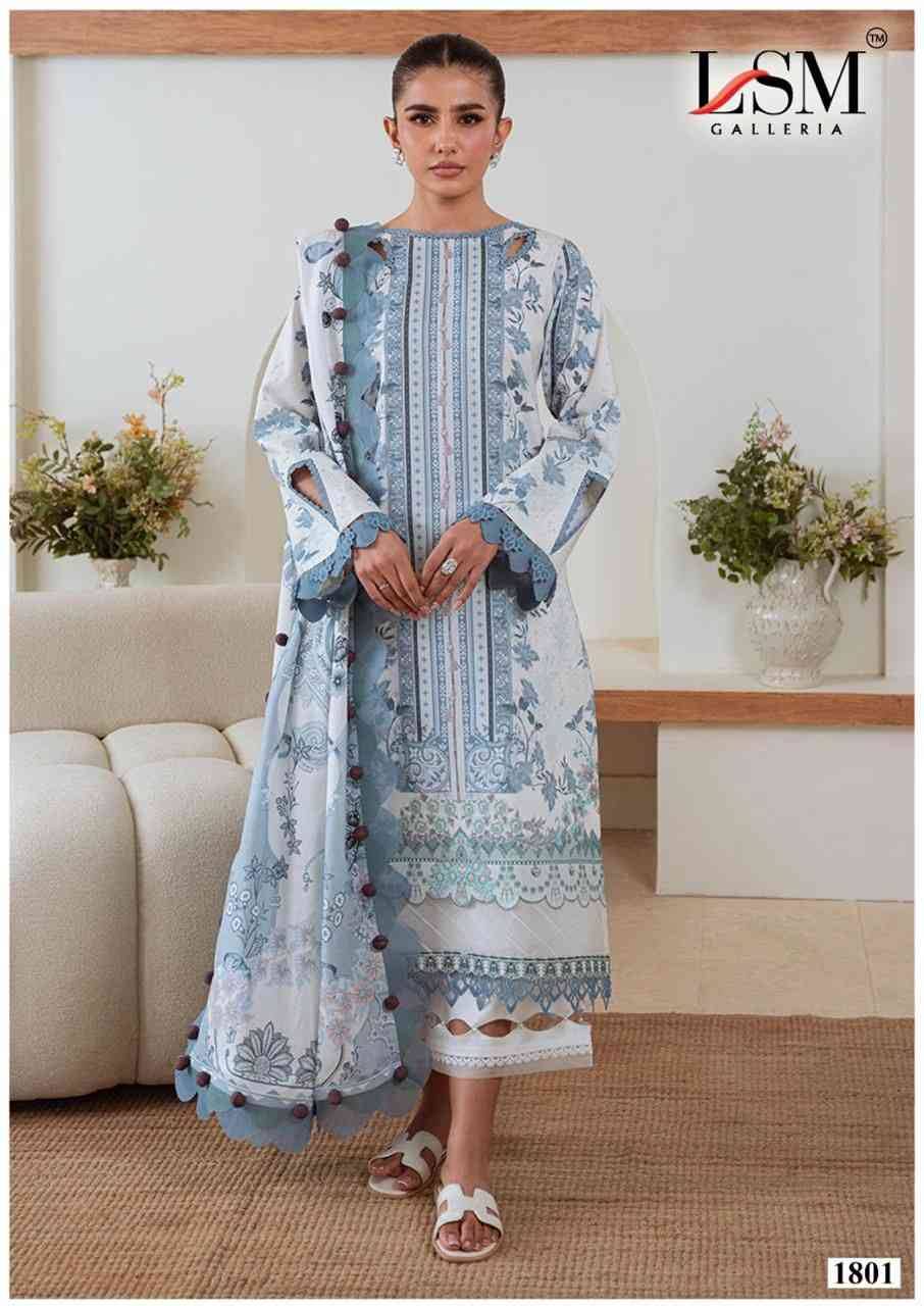 Parian Dream Vol-18 By Lsm Galleria 1801 To 1806 Series Beautiful Festive Suits Colorful Stylish Fancy Casual Wear & Ethnic Wear Pure Lawn Print With Work Dresses At Wholesale Price