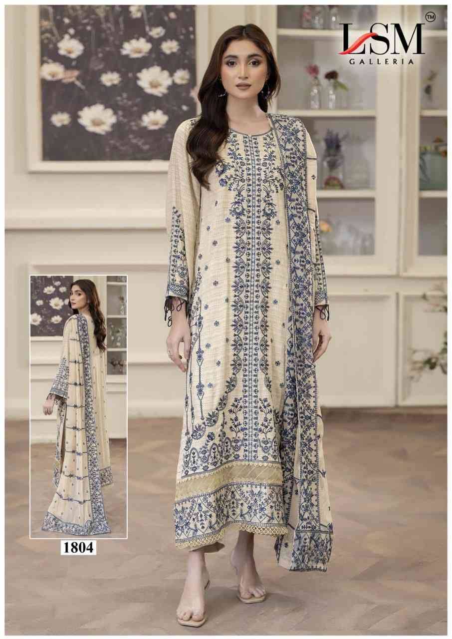 Parian Dream Vol-18 By Lsm Galleria 1801 To 1806 Series Beautiful Festive Suits Colorful Stylish Fancy Casual Wear & Ethnic Wear Pure Lawn Print With Work Dresses At Wholesale Price