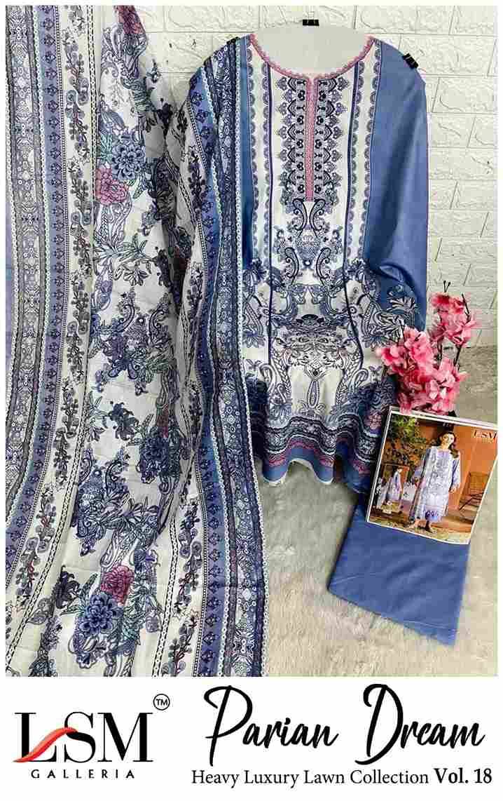Parian Dream Vol-18 By Lsm Galleria 1801 To 1806 Series Beautiful Festive Suits Colorful Stylish Fancy Casual Wear & Ethnic Wear Pure Lawn Print With Work Dresses At Wholesale Price