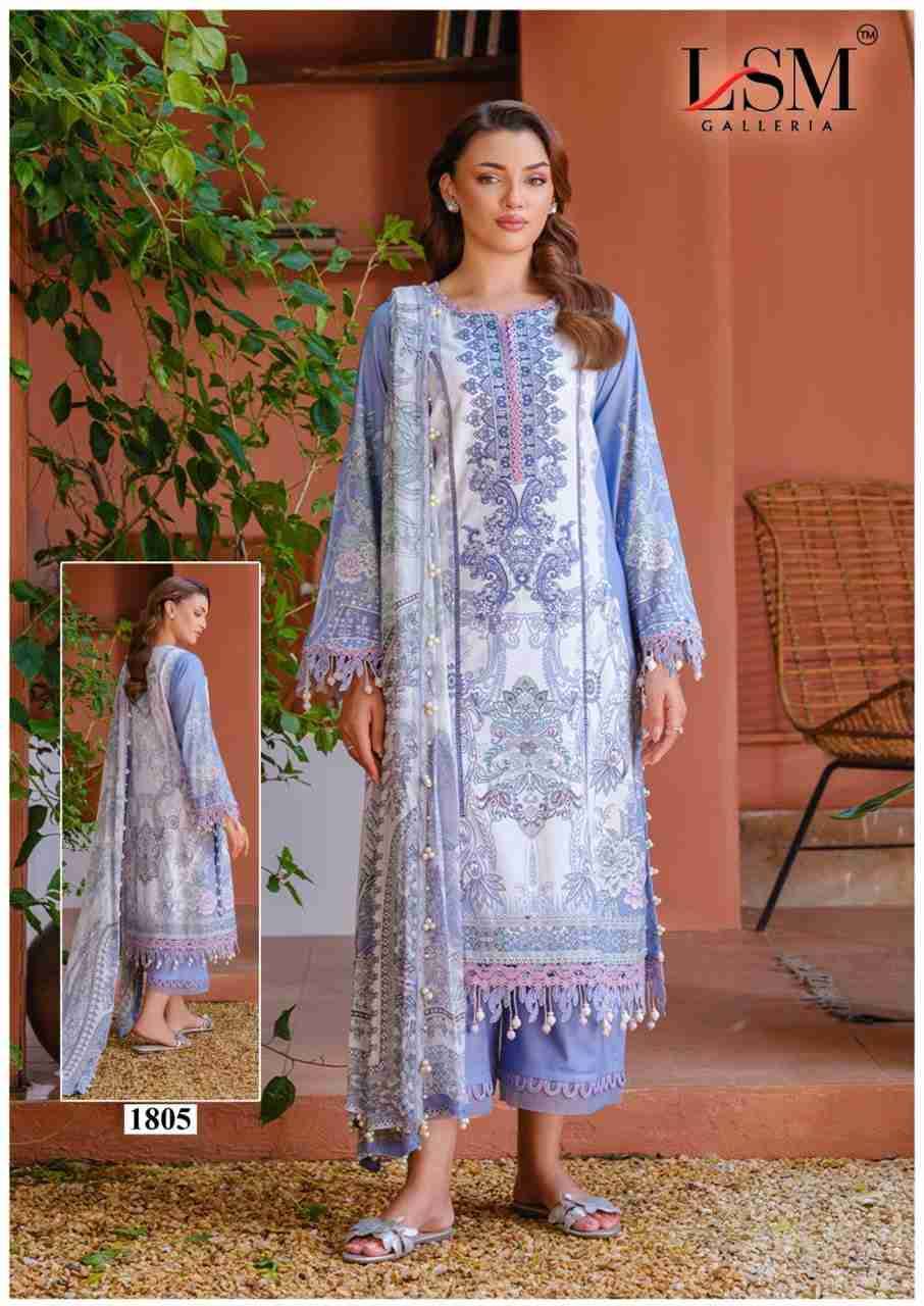 Parian Dream Vol-18 By Lsm Galleria 1801 To 1806 Series Beautiful Festive Suits Colorful Stylish Fancy Casual Wear & Ethnic Wear Pure Lawn Print With Work Dresses At Wholesale Price