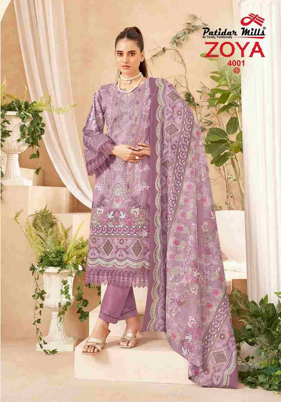 Zoya Vol-4 By Patidar Mills 4001 To 4008 Series Beautiful Festive Suits Stylish Fancy Colorful Casual Wear & Ethnic Wear Heavy Cotton Print Dresses At Wholesale Price