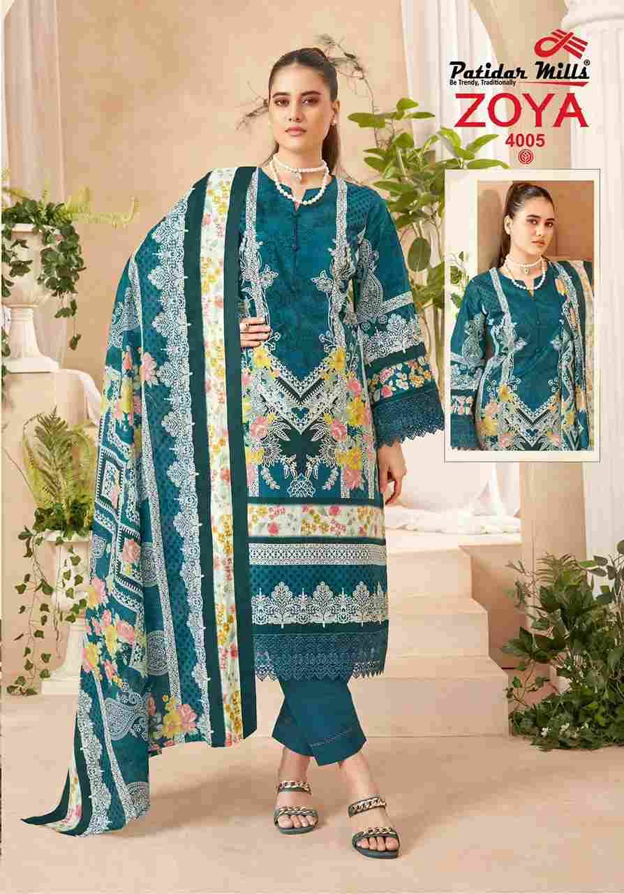 Zoya Vol-4 By Patidar Mills 4001 To 4008 Series Beautiful Festive Suits Stylish Fancy Colorful Casual Wear & Ethnic Wear Heavy Cotton Print Dresses At Wholesale Price