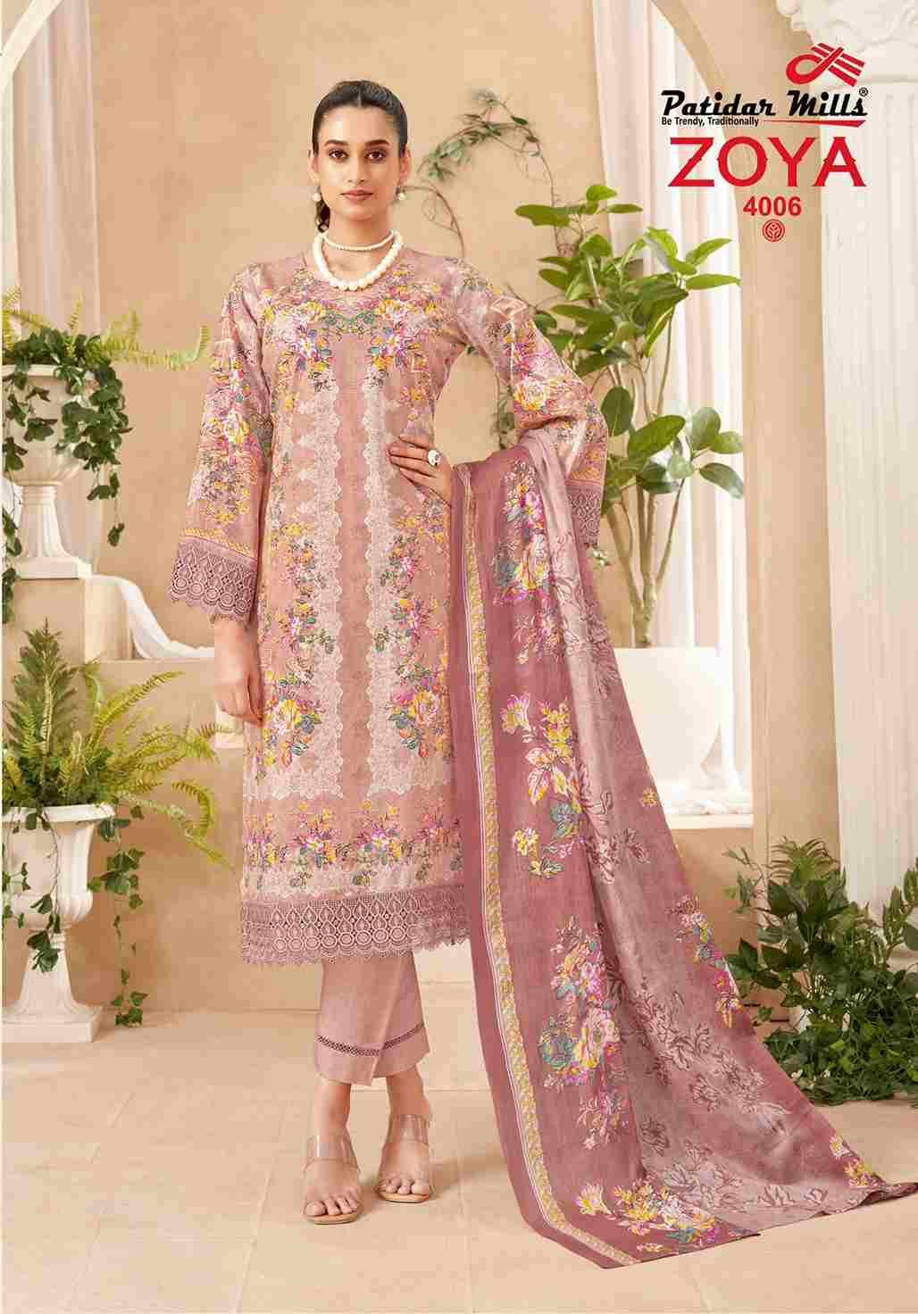 Zoya Vol-4 By Patidar Mills 4001 To 4008 Series Beautiful Festive Suits Stylish Fancy Colorful Casual Wear & Ethnic Wear Heavy Cotton Print Dresses At Wholesale Price