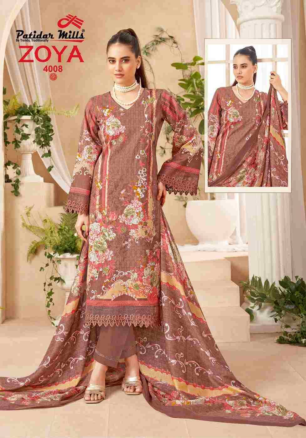 Zoya Vol-4 By Patidar Mills 4001 To 4008 Series Beautiful Festive Suits Stylish Fancy Colorful Casual Wear & Ethnic Wear Heavy Cotton Print Dresses At Wholesale Price