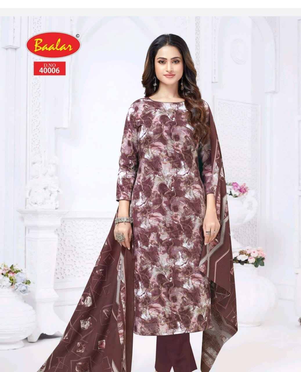 Kashmir Cotton Vol-4 By Baalar 40005 To 40016 Series Beautiful Festive Suits Stylish Fancy Colorful Casual Wear & Ethnic Wear Lawn Cotton Print Dresses At Wholesale Price