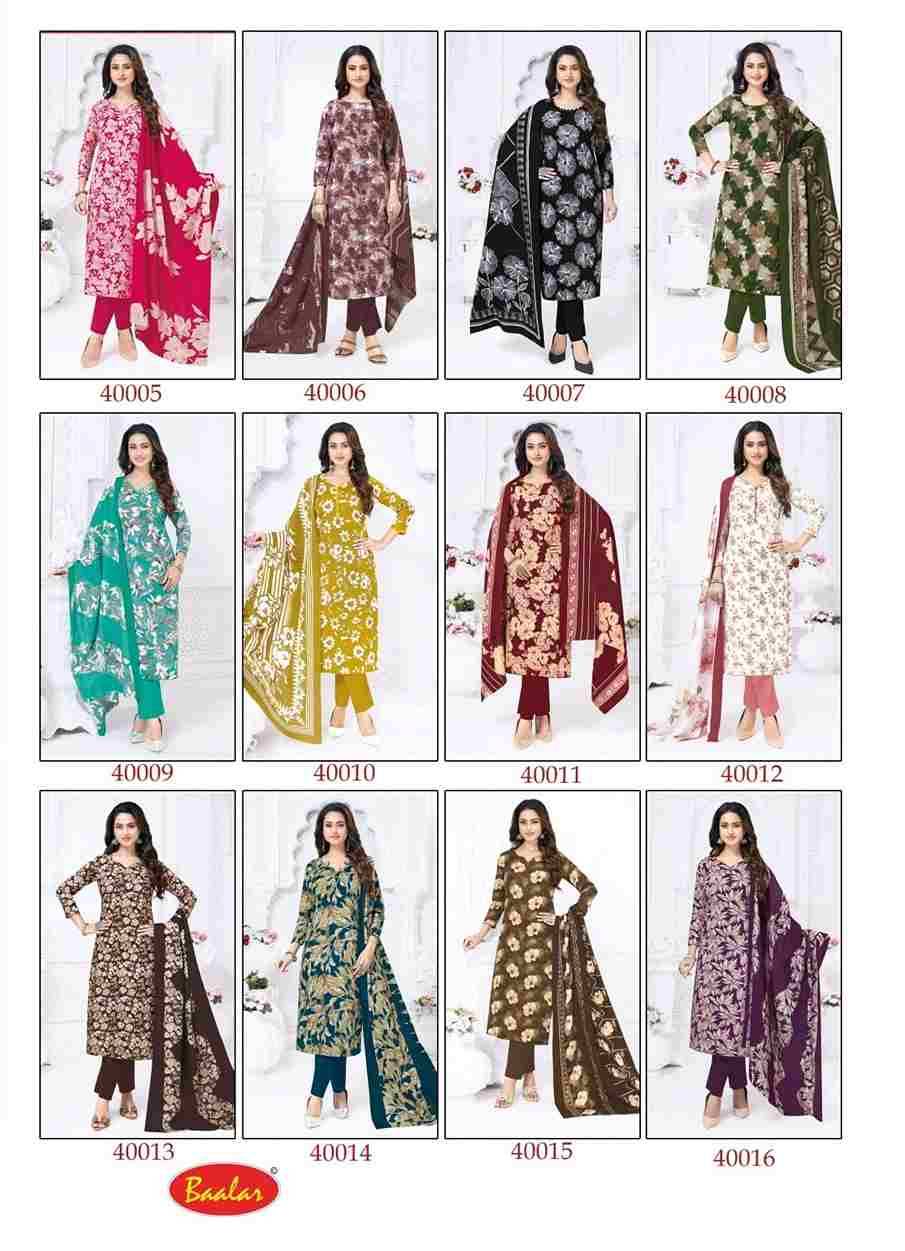 Kashmir Cotton Vol-4 By Baalar 40005 To 40016 Series Beautiful Festive Suits Stylish Fancy Colorful Casual Wear & Ethnic Wear Lawn Cotton Print Dresses At Wholesale Price