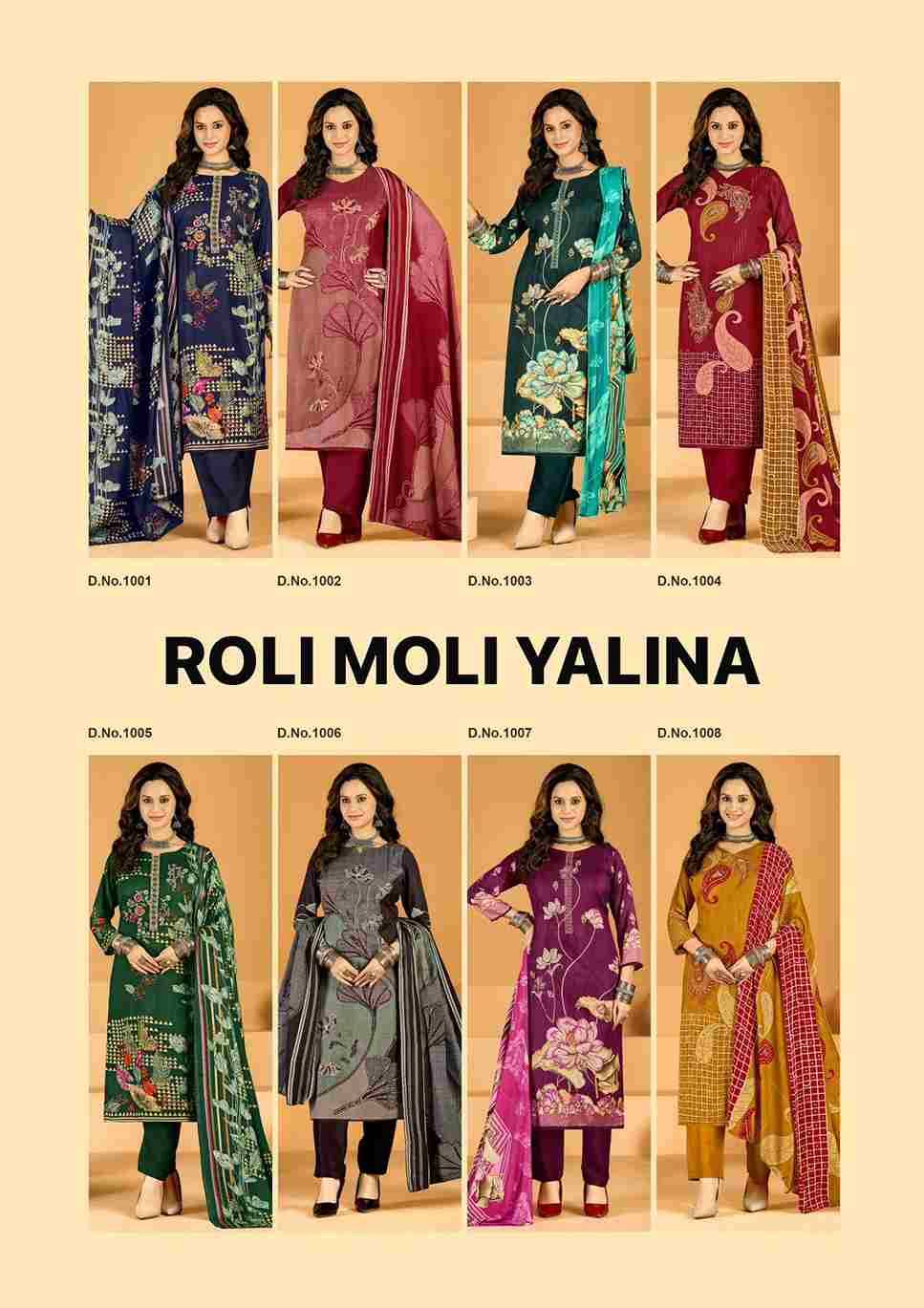 Yalina By Roli Moli 1001 To 1008 Series Beautiful Stylish Festive Suits Fancy Colorful Casual Wear & Ethnic Wear & Ready To Wear Viscose Pashmina Dresses At Wholesale Price