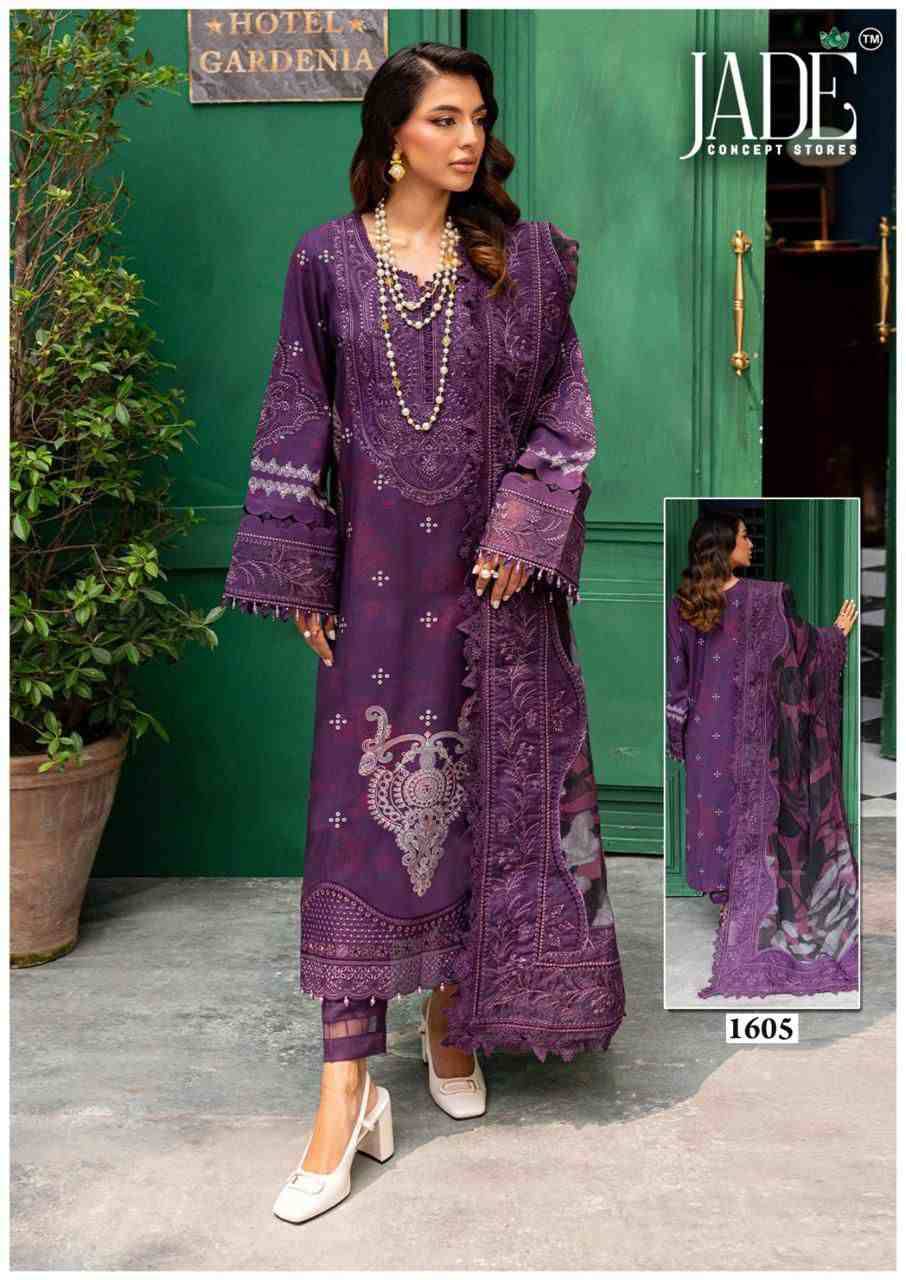 Bin Saeed Vol-16 By Jade 1601 To 1606 Series Beautiful Festive Suits Stylish Fancy Colorful Casual Wear & Ethnic Wear Pure Lawn Cotton Print Dresses At Wholesale Price
