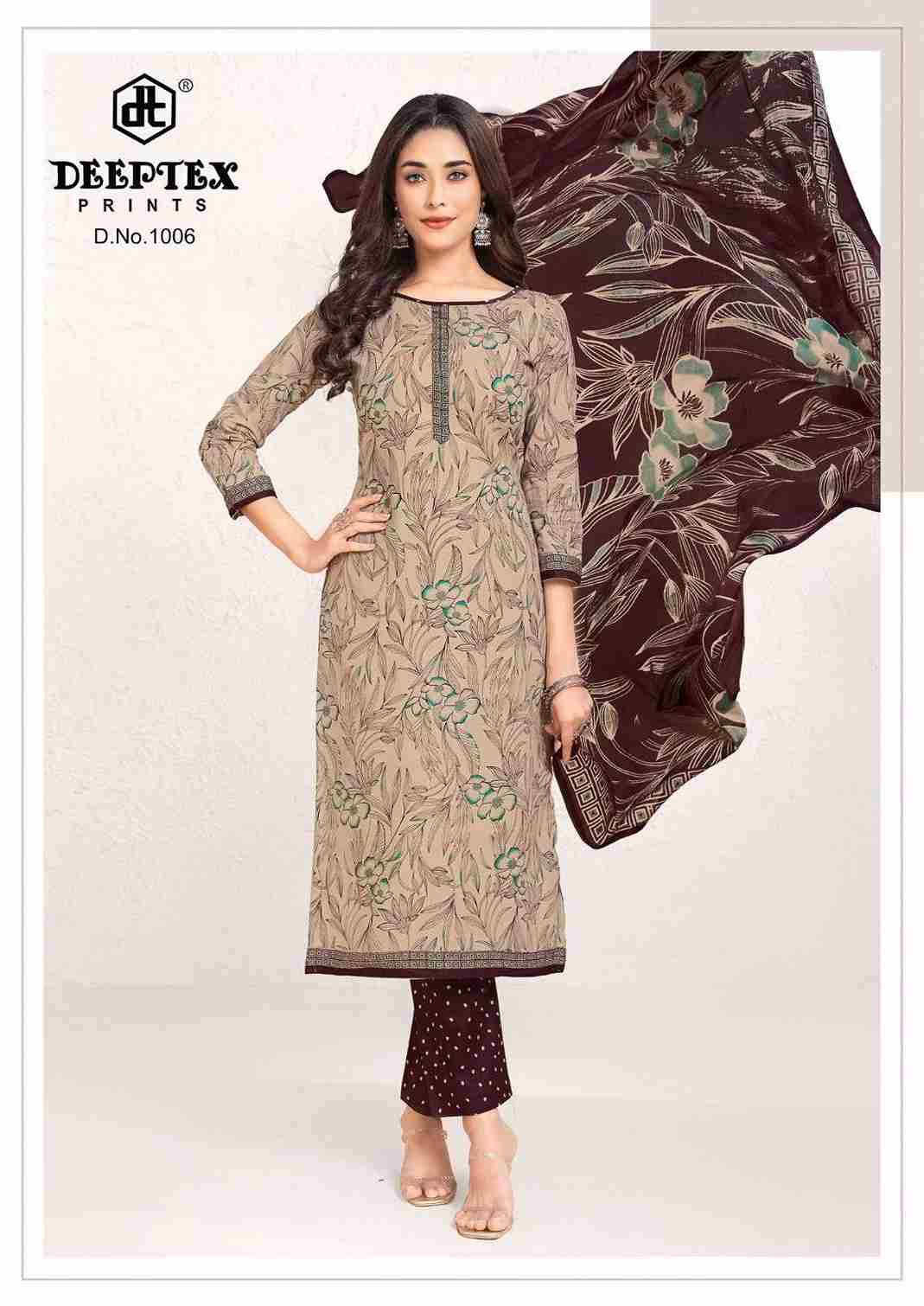 Aaliza Vol-10 By Deeptex Prints 1001 To 1010 Series Beautiful Festive Suits Stylish Fancy Colorful Casual Wear & Ethnic Wear Cotton Print Dresses At Wholesale Price