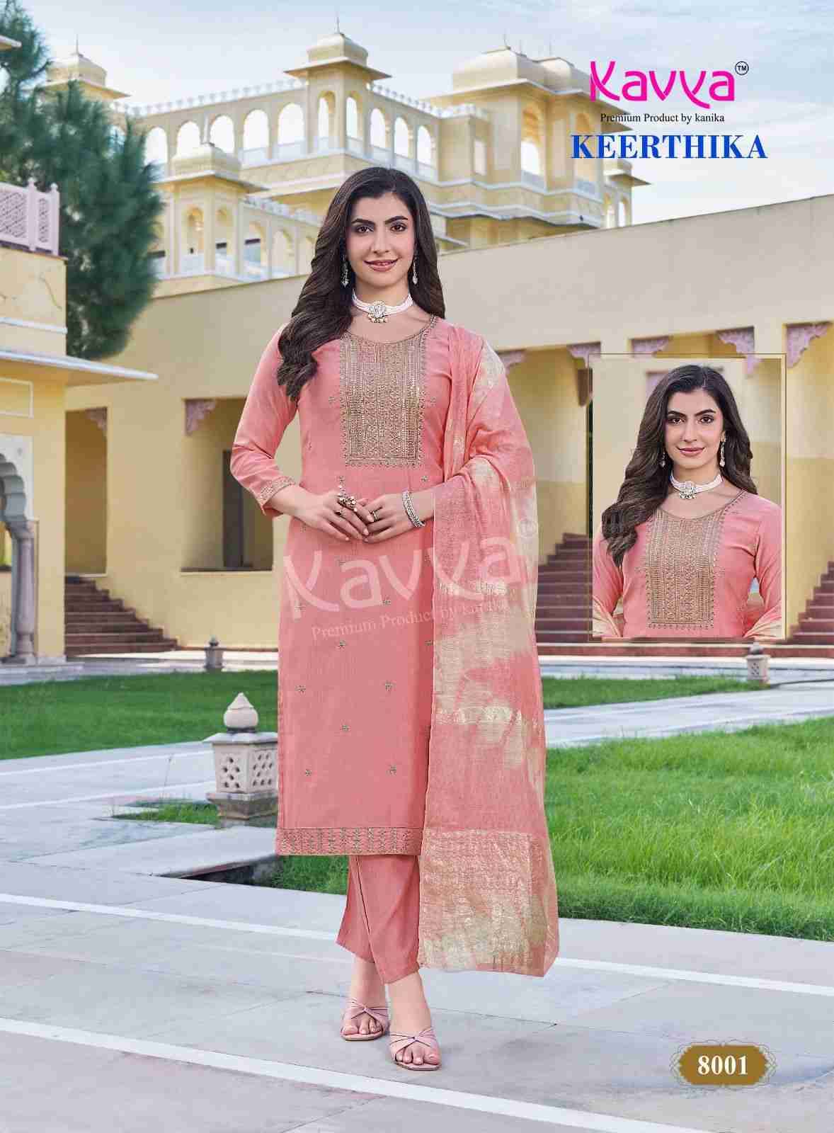 Keerthika Vol-8 By Kavya 8001 To 8010 Series Beautiful Stylish Festive Suits Fancy Colorful Casual Wear & Ethnic Wear & Ready To Wear Viscose Vatican Dresses At Wholesale Price