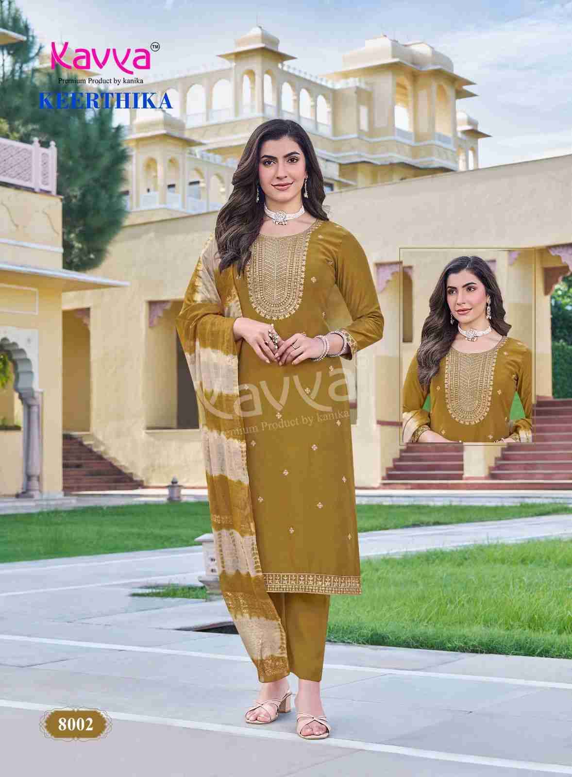 Keerthika Vol-8 By Kavya 8001 To 8010 Series Beautiful Stylish Festive Suits Fancy Colorful Casual Wear & Ethnic Wear & Ready To Wear Viscose Vatican Dresses At Wholesale Price