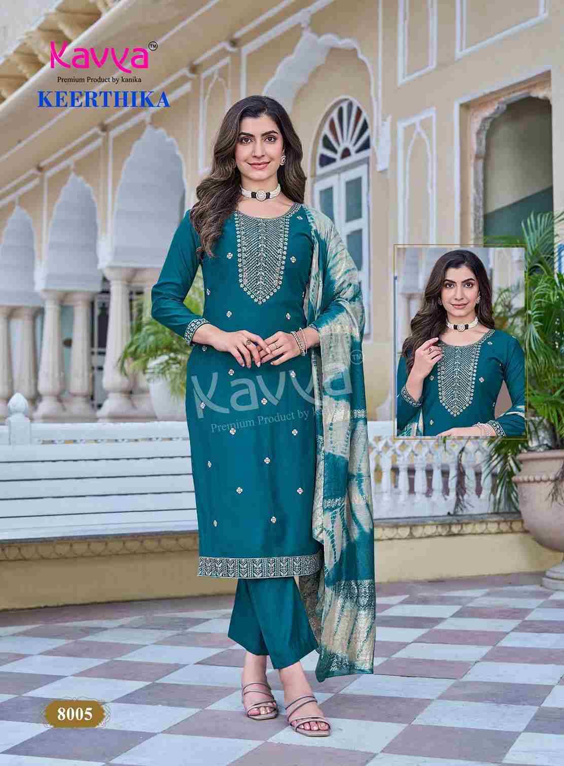 Keerthika Vol-8 By Kavya 8001 To 8010 Series Beautiful Stylish Festive Suits Fancy Colorful Casual Wear & Ethnic Wear & Ready To Wear Viscose Vatican Dresses At Wholesale Price