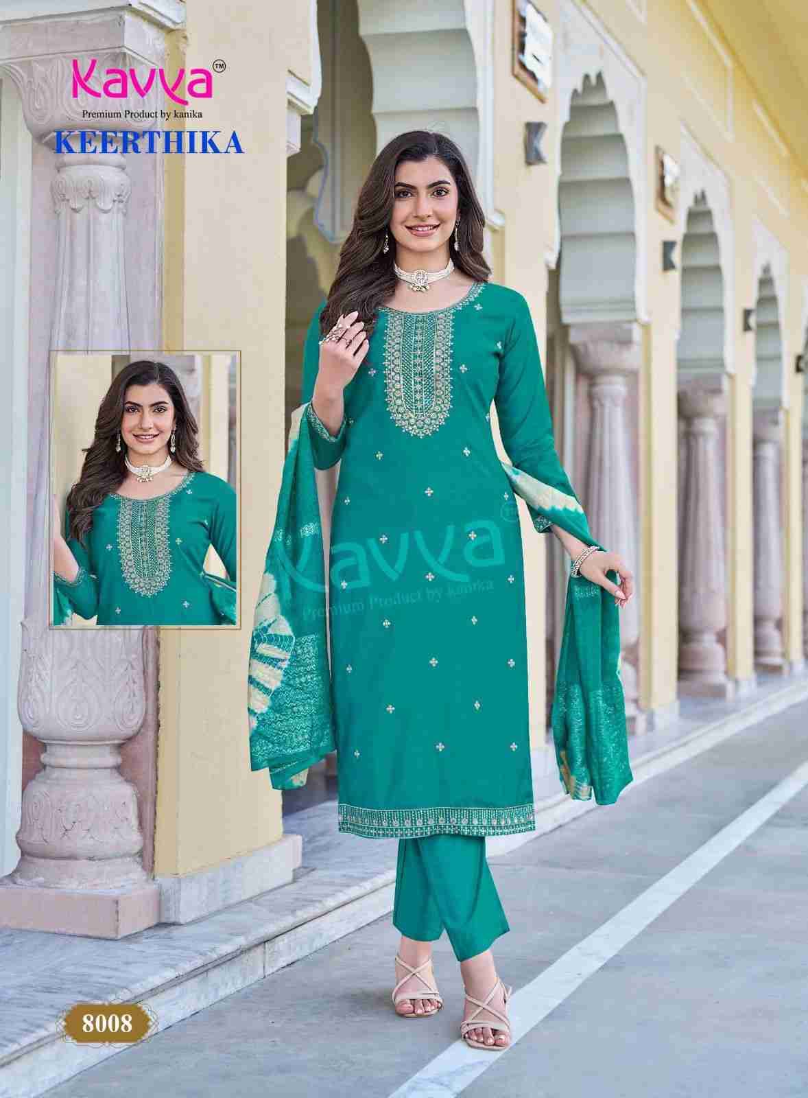 Keerthika Vol-8 By Kavya 8001 To 8010 Series Beautiful Stylish Festive Suits Fancy Colorful Casual Wear & Ethnic Wear & Ready To Wear Viscose Vatican Dresses At Wholesale Price
