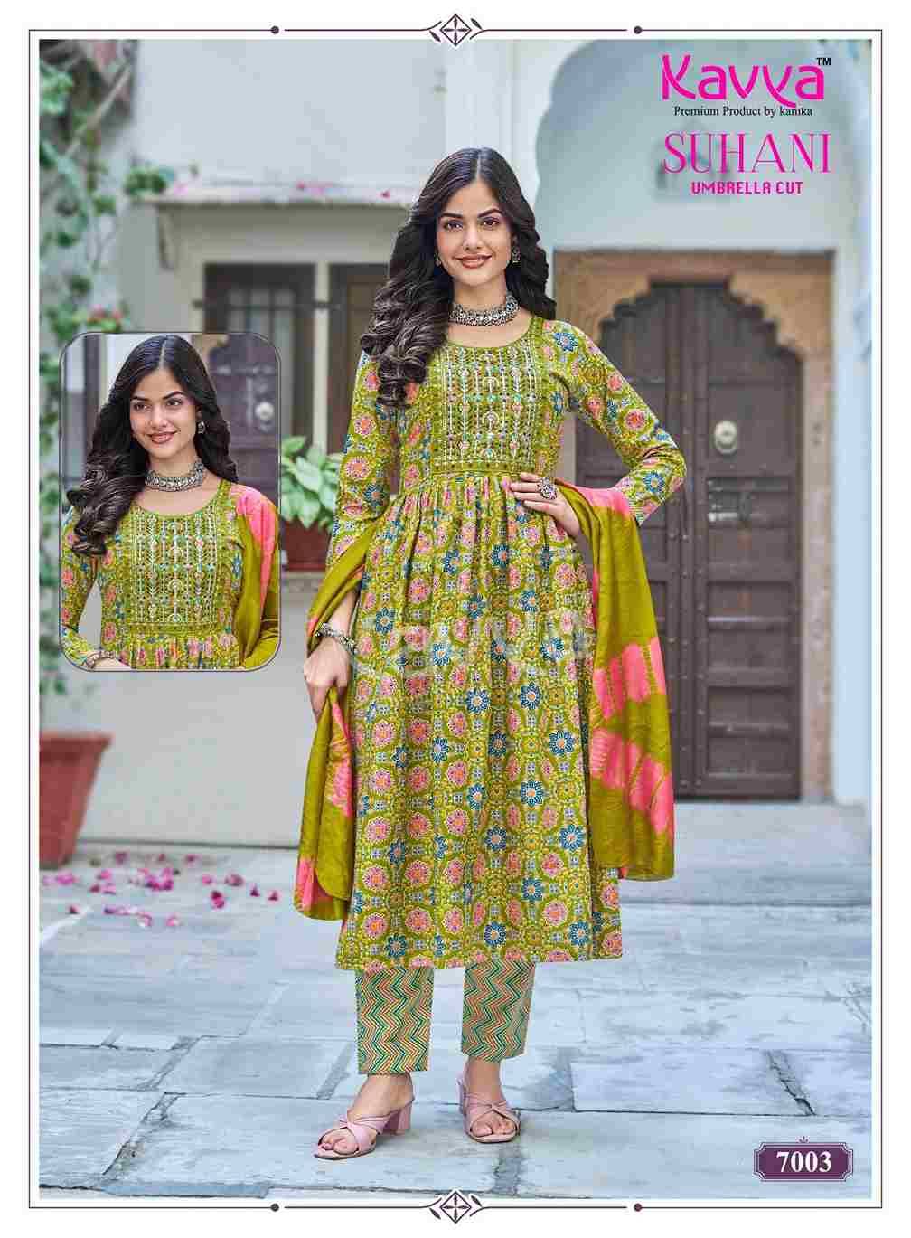 Suhani Vol-7 By Kavya 7001 To 7010 Series Beautiful Stylish Festive Suits Fancy Colorful Casual Wear & Ethnic Wear & Ready To Wear Viscose Dresses At Wholesale Price