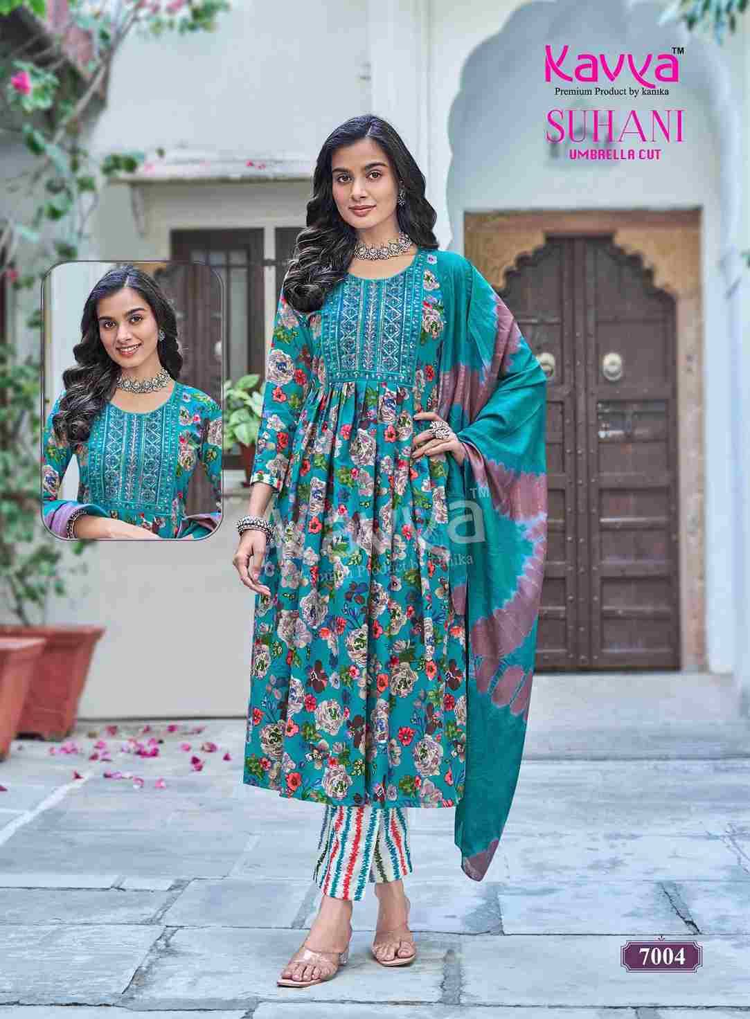 Suhani Vol-7 By Kavya 7001 To 7010 Series Beautiful Stylish Festive Suits Fancy Colorful Casual Wear & Ethnic Wear & Ready To Wear Viscose Dresses At Wholesale Price