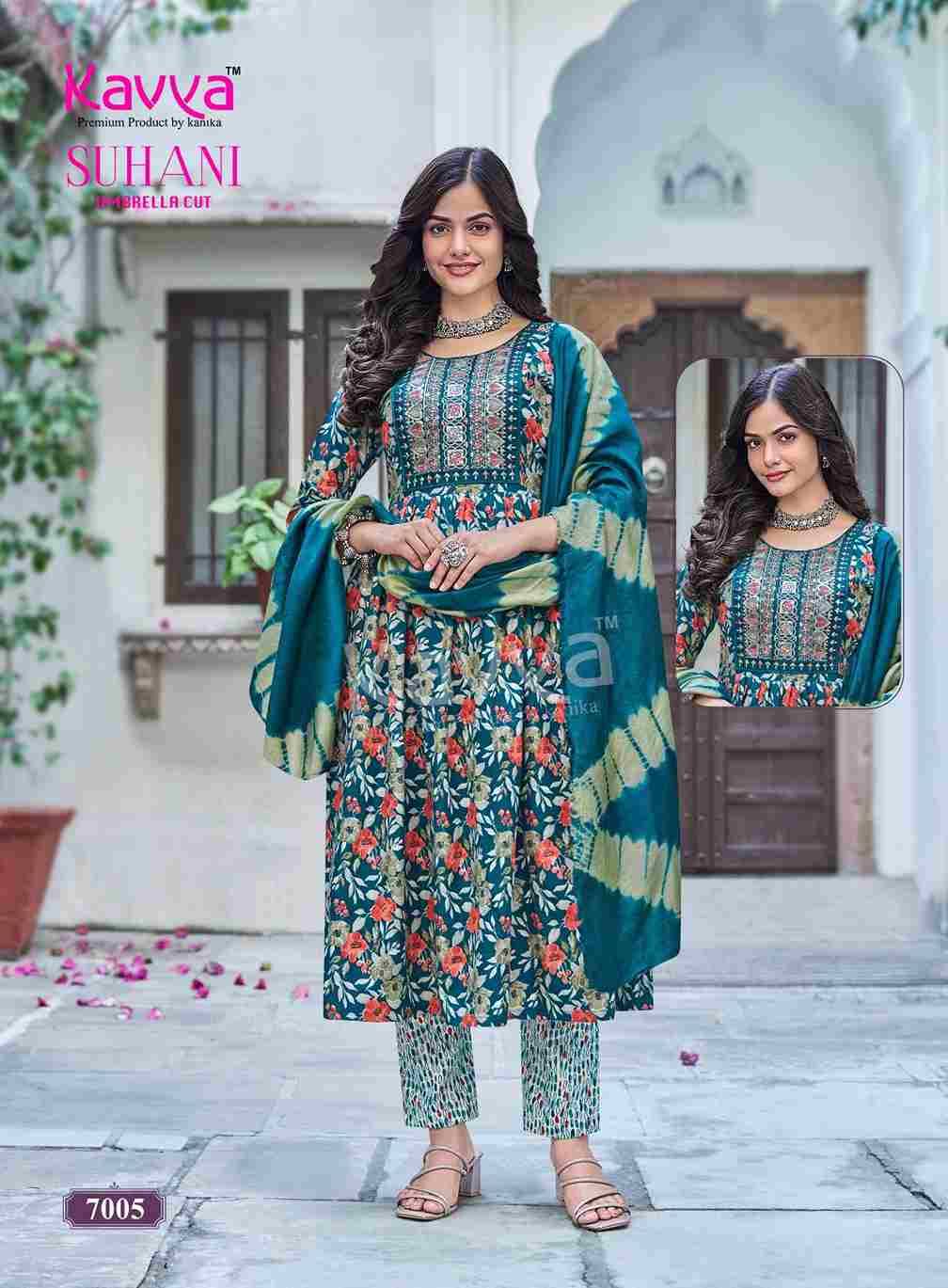 Suhani Vol-7 By Kavya 7001 To 7010 Series Beautiful Stylish Festive Suits Fancy Colorful Casual Wear & Ethnic Wear & Ready To Wear Viscose Dresses At Wholesale Price