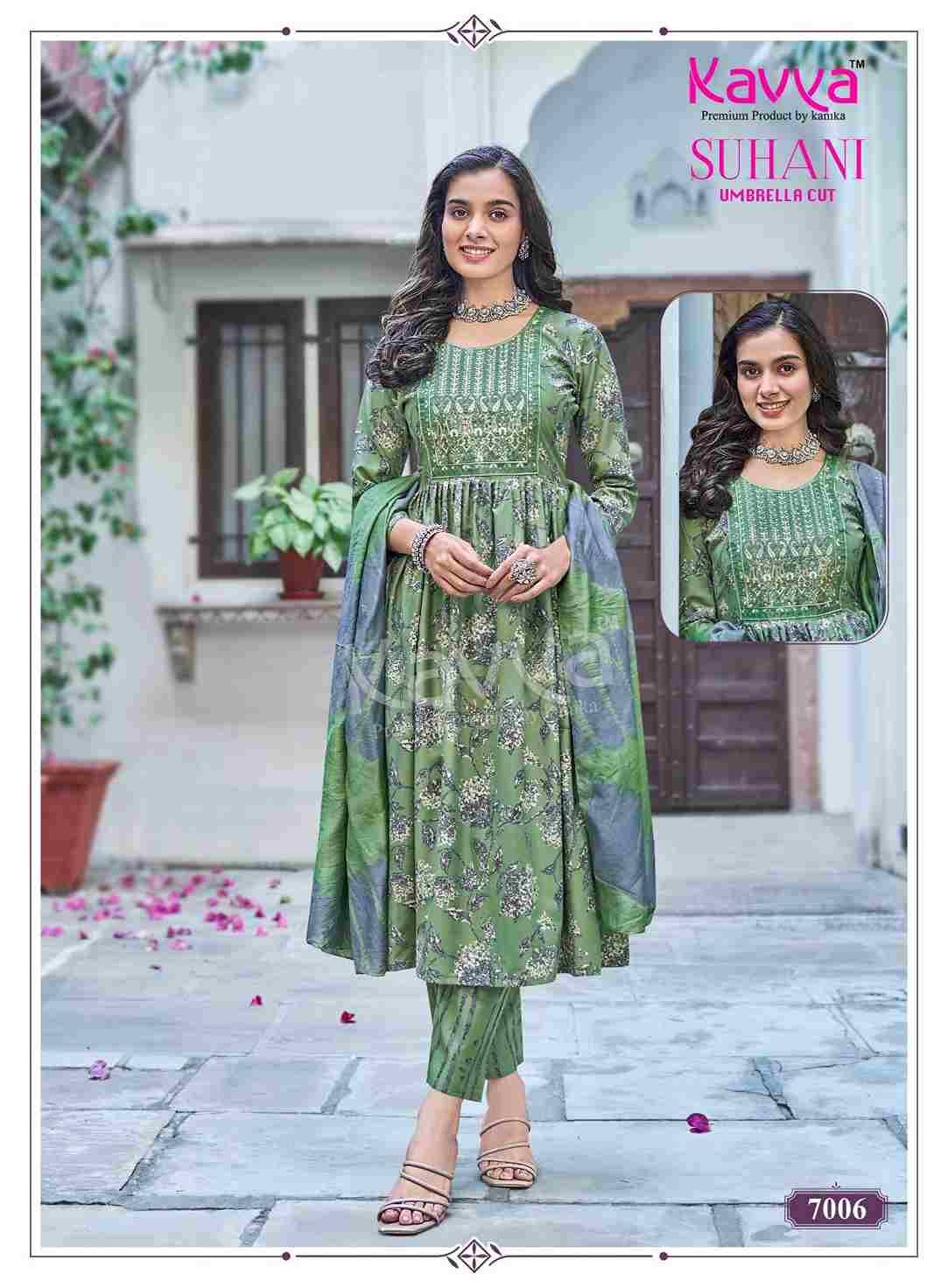 Suhani Vol-7 By Kavya 7001 To 7010 Series Beautiful Stylish Festive Suits Fancy Colorful Casual Wear & Ethnic Wear & Ready To Wear Viscose Dresses At Wholesale Price