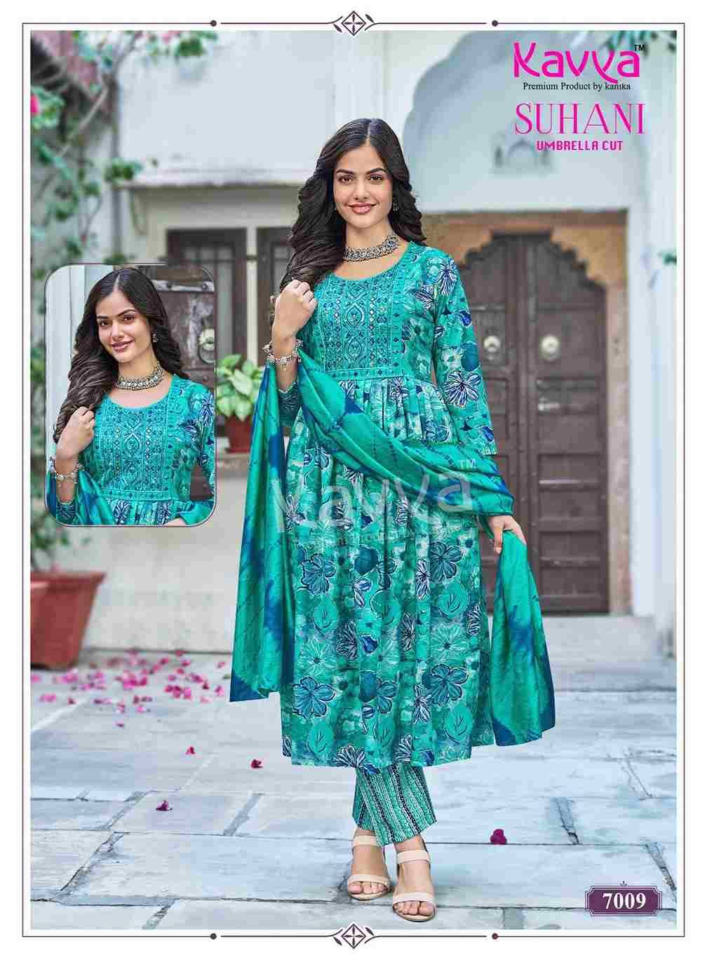 Suhani Vol-7 By Kavya 7001 To 7010 Series Beautiful Stylish Festive Suits Fancy Colorful Casual Wear & Ethnic Wear & Ready To Wear Viscose Dresses At Wholesale Price