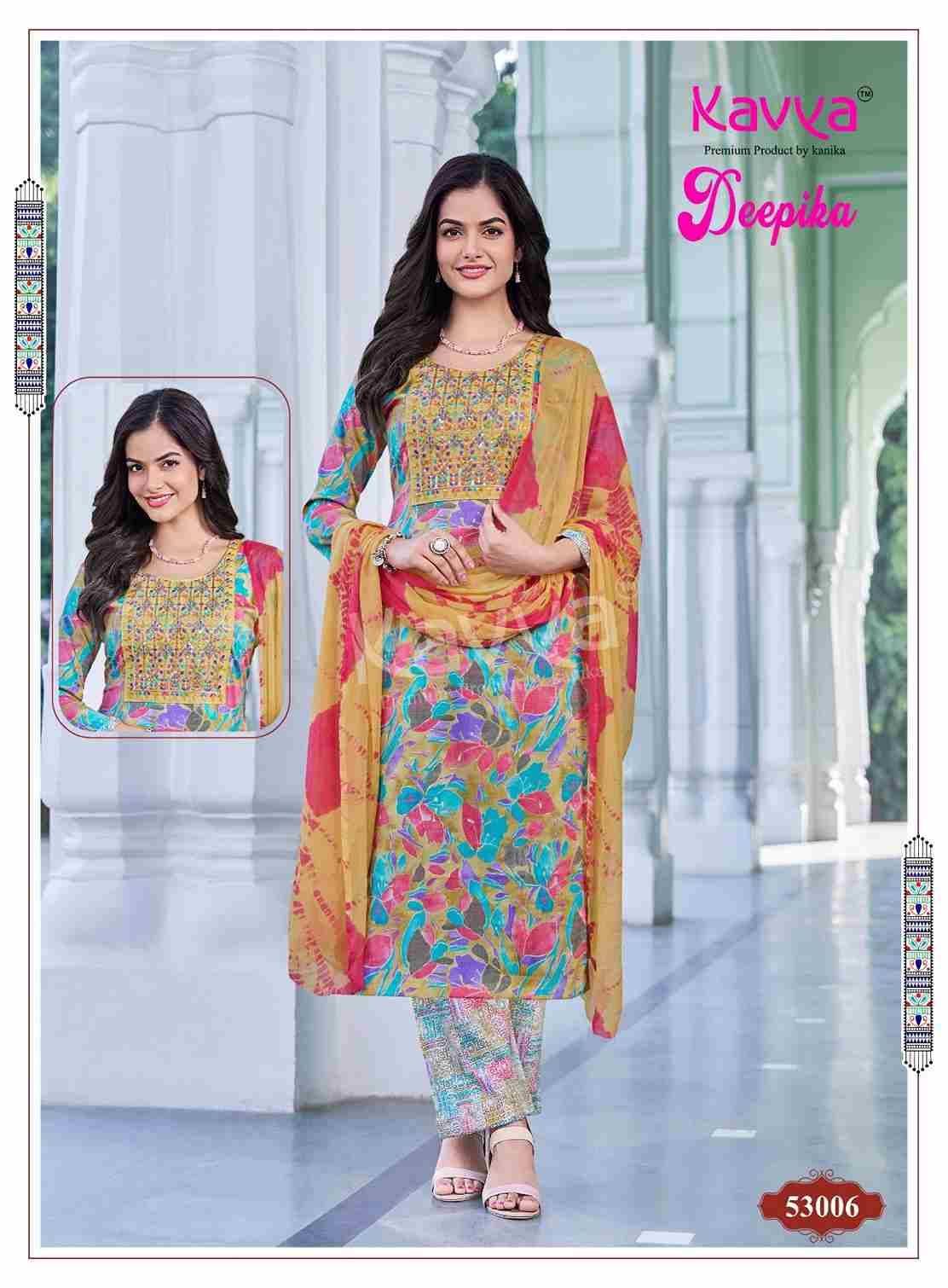 Deepika Vol-53 By Kavya 53001 To 53010 Series Beautiful Stylish Festive Suits Fancy Colorful Casual Wear & Ethnic Wear & Ready To Wear Fancy Dresses At Wholesale Price