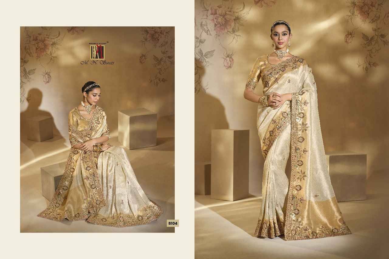 Shahi Poshak Vol-6 By M.N. Sarees 8101 To 8111 Series Indian Traditional Wear Collection Beautiful Stylish Fancy Colorful Party Wear & Occasional Wear Silk Sarees At Wholesale Price