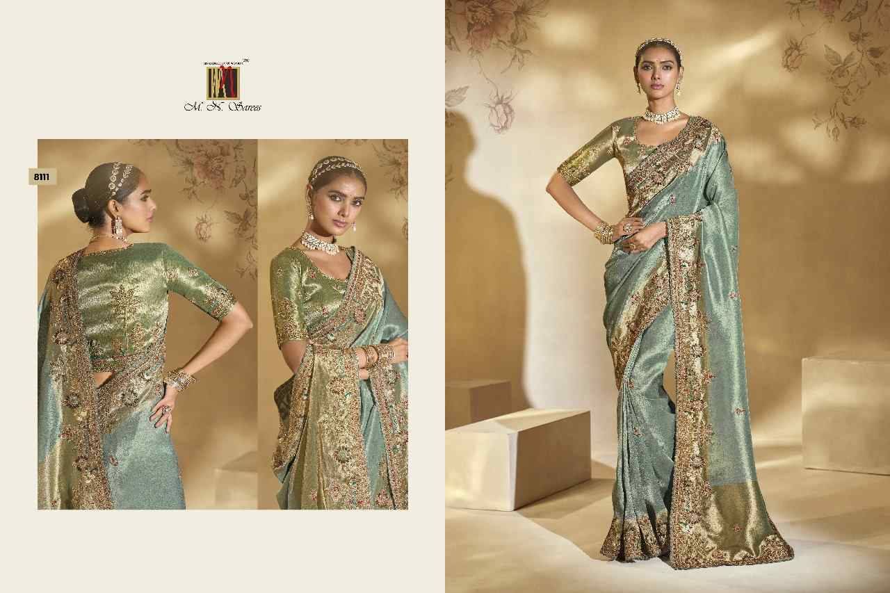Shahi Poshak Vol-6 By M.N. Sarees 8101 To 8111 Series Indian Traditional Wear Collection Beautiful Stylish Fancy Colorful Party Wear & Occasional Wear Silk Sarees At Wholesale Price