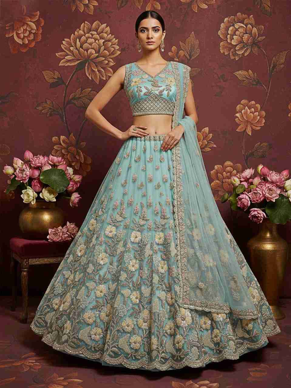 Romanov By PC 01 To 03 Series Designer Beautiful Collection Occasional Wear & Party Wear Net Lehengas At Wholesale Price