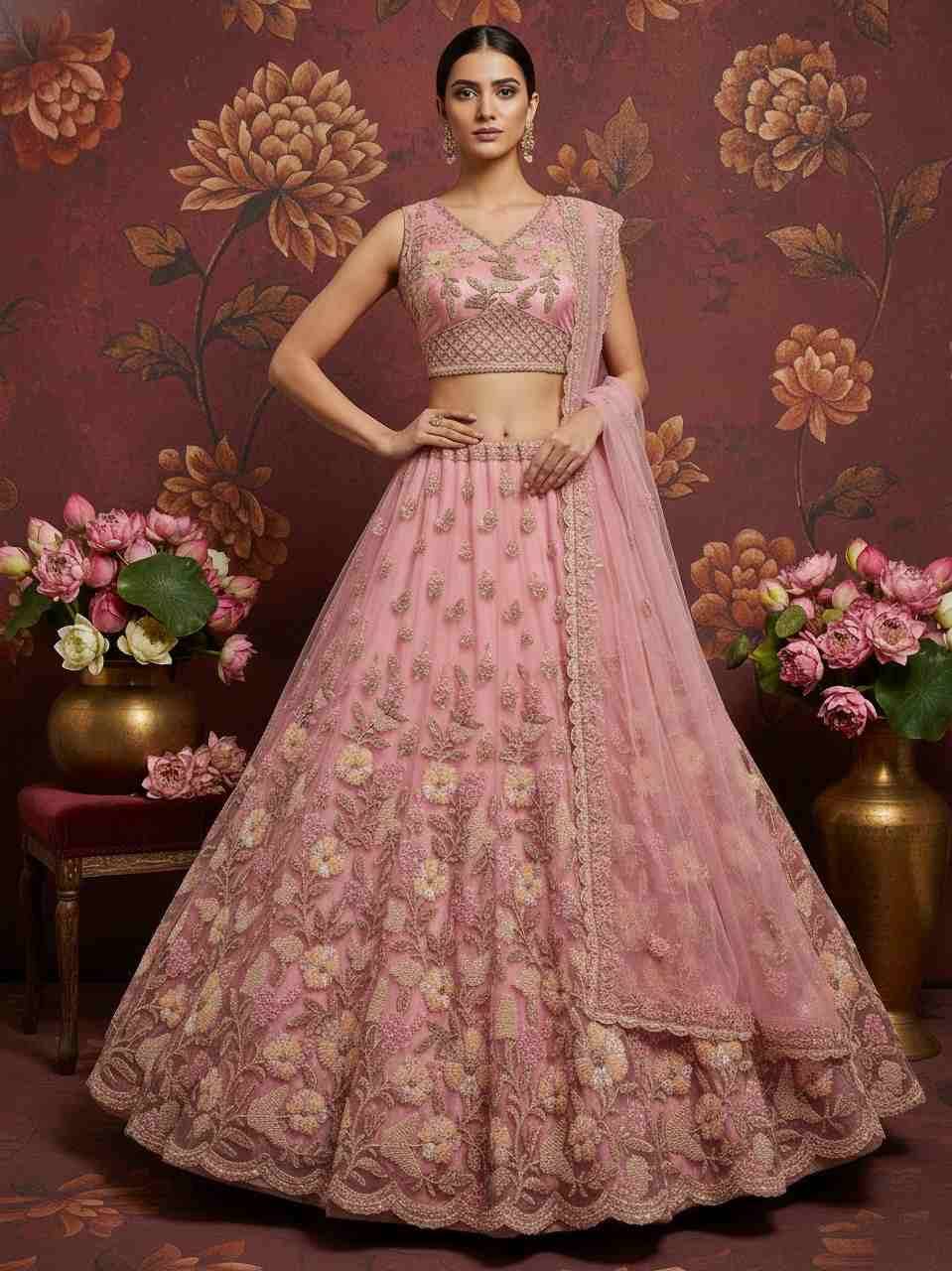 Romanov By PC 01 To 03 Series Designer Beautiful Collection Occasional Wear & Party Wear Net Lehengas At Wholesale Price