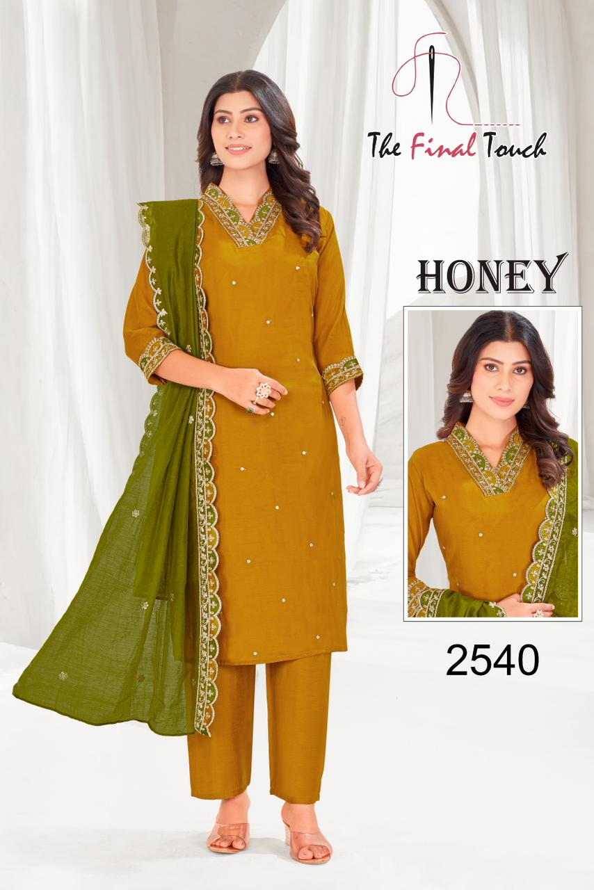 Honey By The Final Touch Combo Set 2538 To 2543 Series Designer Festive Suits Beautiful Stylish Fancy Colorful Party Wear & Occasional Wear Mal Chanderi Dresses At Wholesale Price