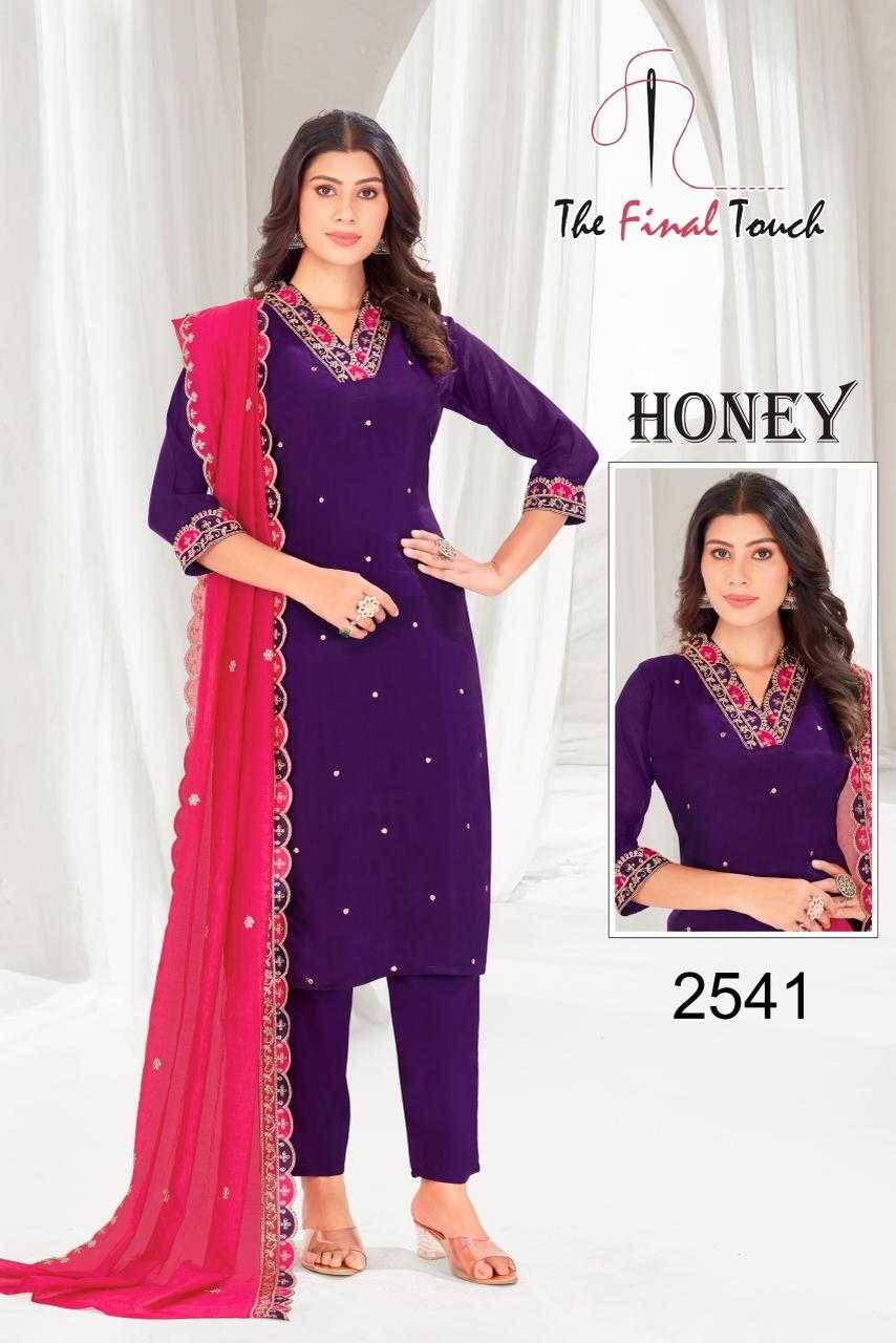 Honey By The Final Touch Combo Set 2538 To 2543 Series Designer Festive Suits Beautiful Stylish Fancy Colorful Party Wear & Occasional Wear Mal Chanderi Dresses At Wholesale Price