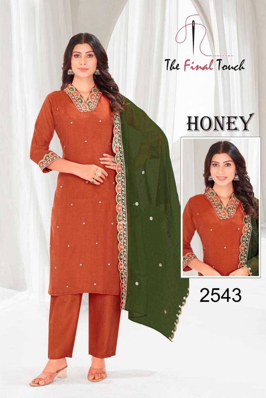 Honey By The Final Touch Combo Set 2538 To 2543 Series Designer Festive Suits Beautiful Stylish Fancy Colorful Party Wear & Occasional Wear Mal Chanderi Dresses At Wholesale Price