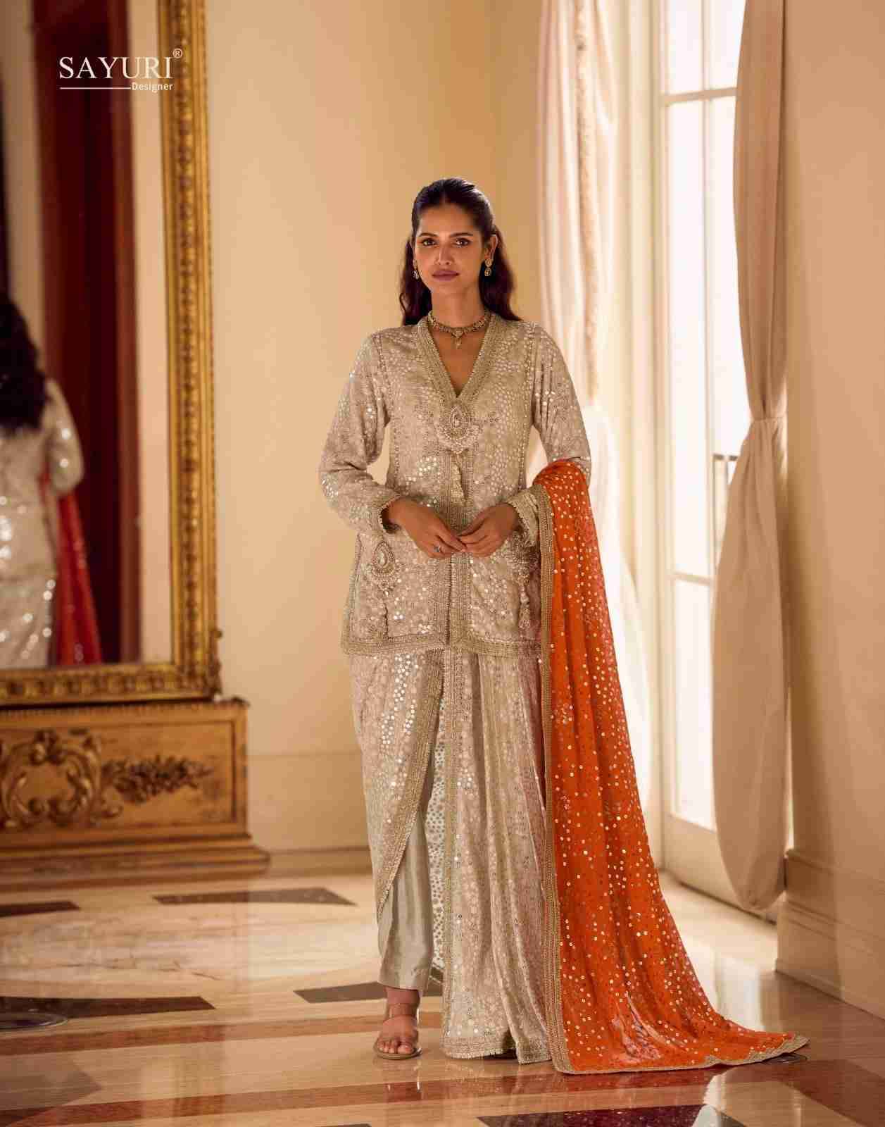 Swaroski By Sayuri 10196 To 10199 Series Designer Stylish Fancy Colorful Beautiful Party Wear & Ethnic Wear Collection Premium Georgette Dresses At Wholesale Price