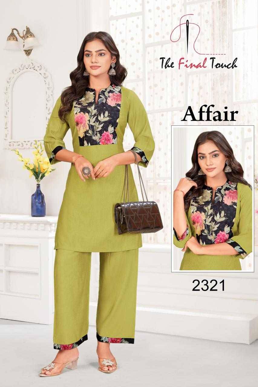 Affair By The Final Touch Combo Set 2319 To 2330 Series Designer Stylish Fancy Colorful Beautiful Party Wear & Ethnic Wear Collection Vatican Print Co-Ord At Wholesale Price