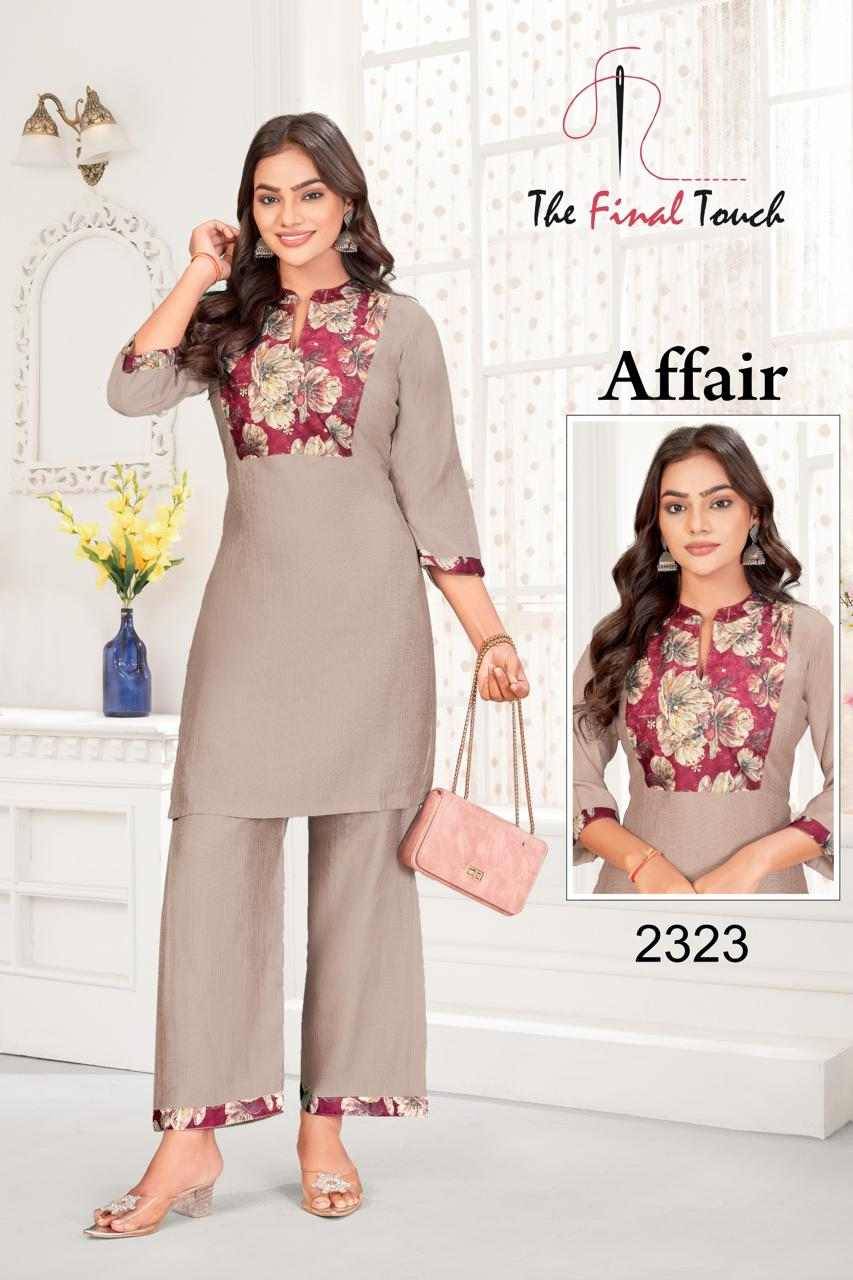 Affair By The Final Touch Combo Set 2319 To 2330 Series Designer Stylish Fancy Colorful Beautiful Party Wear & Ethnic Wear Collection Vatican Print Co-Ord At Wholesale Price