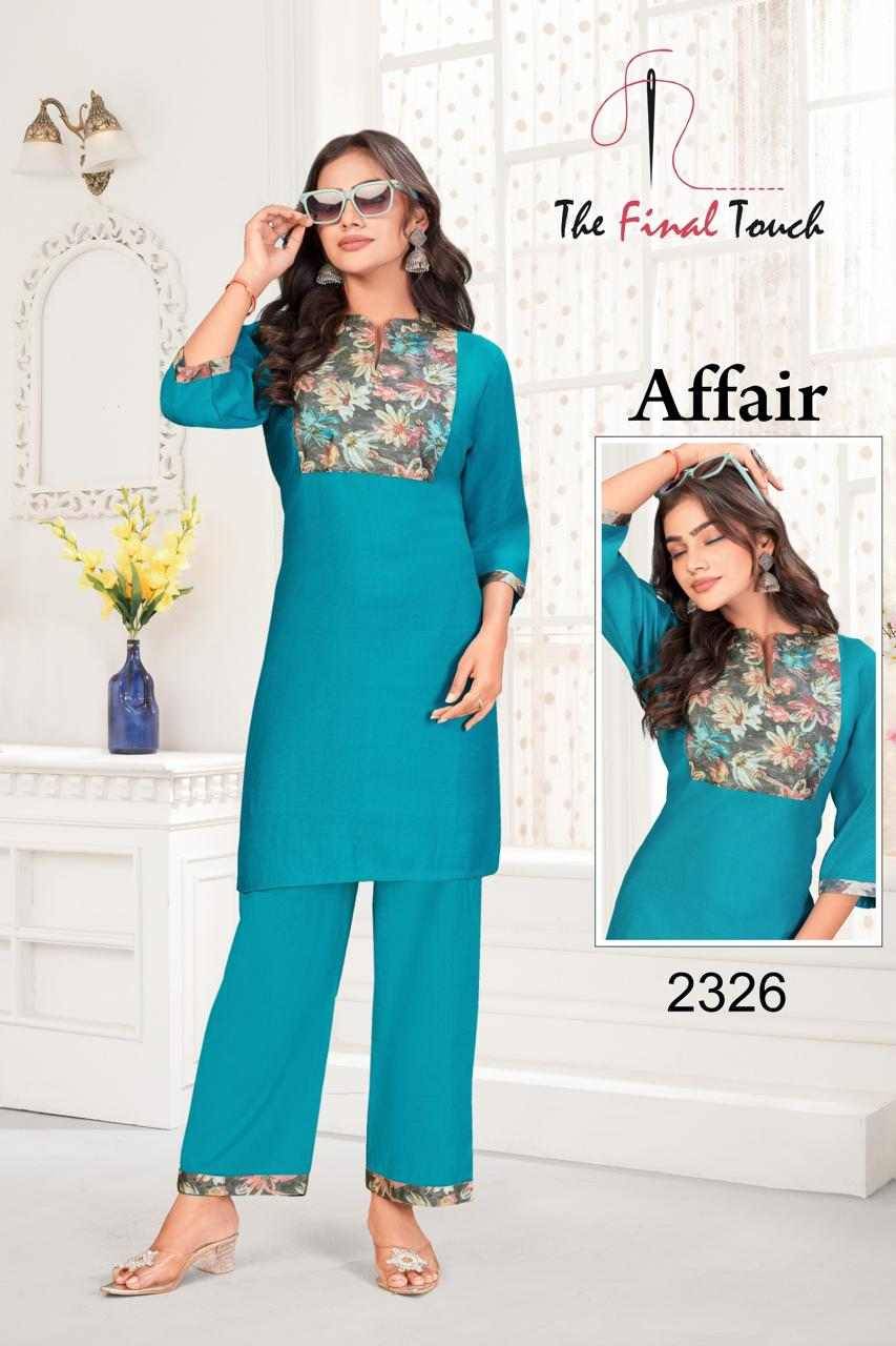 Affair By The Final Touch Combo Set 2319 To 2330 Series Designer Stylish Fancy Colorful Beautiful Party Wear & Ethnic Wear Collection Vatican Print Co-Ord At Wholesale Price