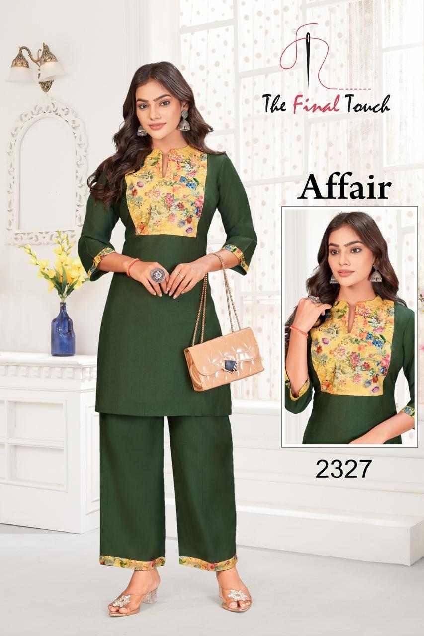 Affair By The Final Touch Combo Set 2319 To 2330 Series Designer Stylish Fancy Colorful Beautiful Party Wear & Ethnic Wear Collection Vatican Print Co-Ord At Wholesale Price