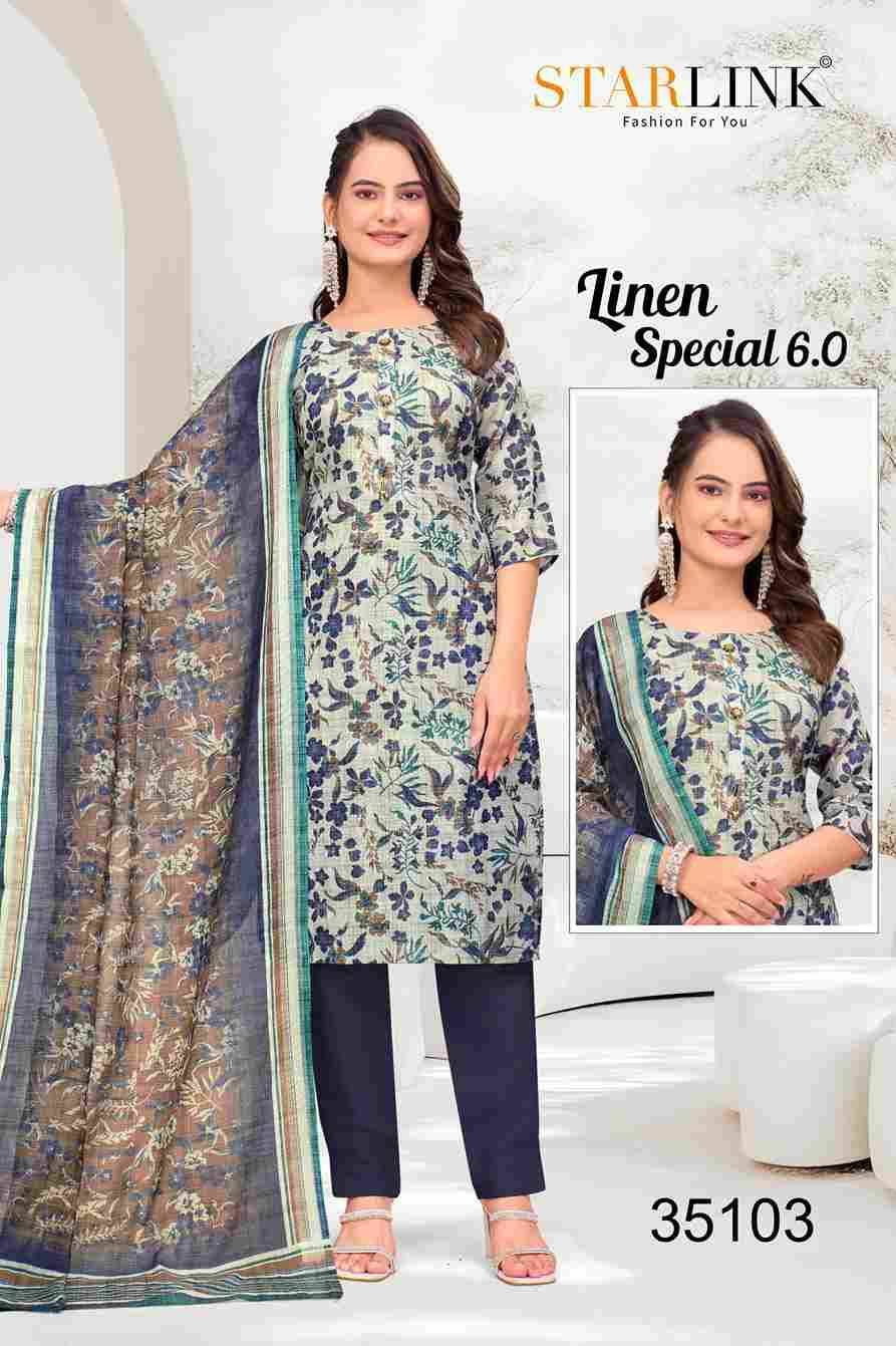 Linen Special Vol-6 By Starlink Combo Set 35101 To 35125 Series Designer Festive Suits Beautiful Stylish Fancy Colorful Party Wear & Occasional Wear Linen Dresses At Wholesale Price
