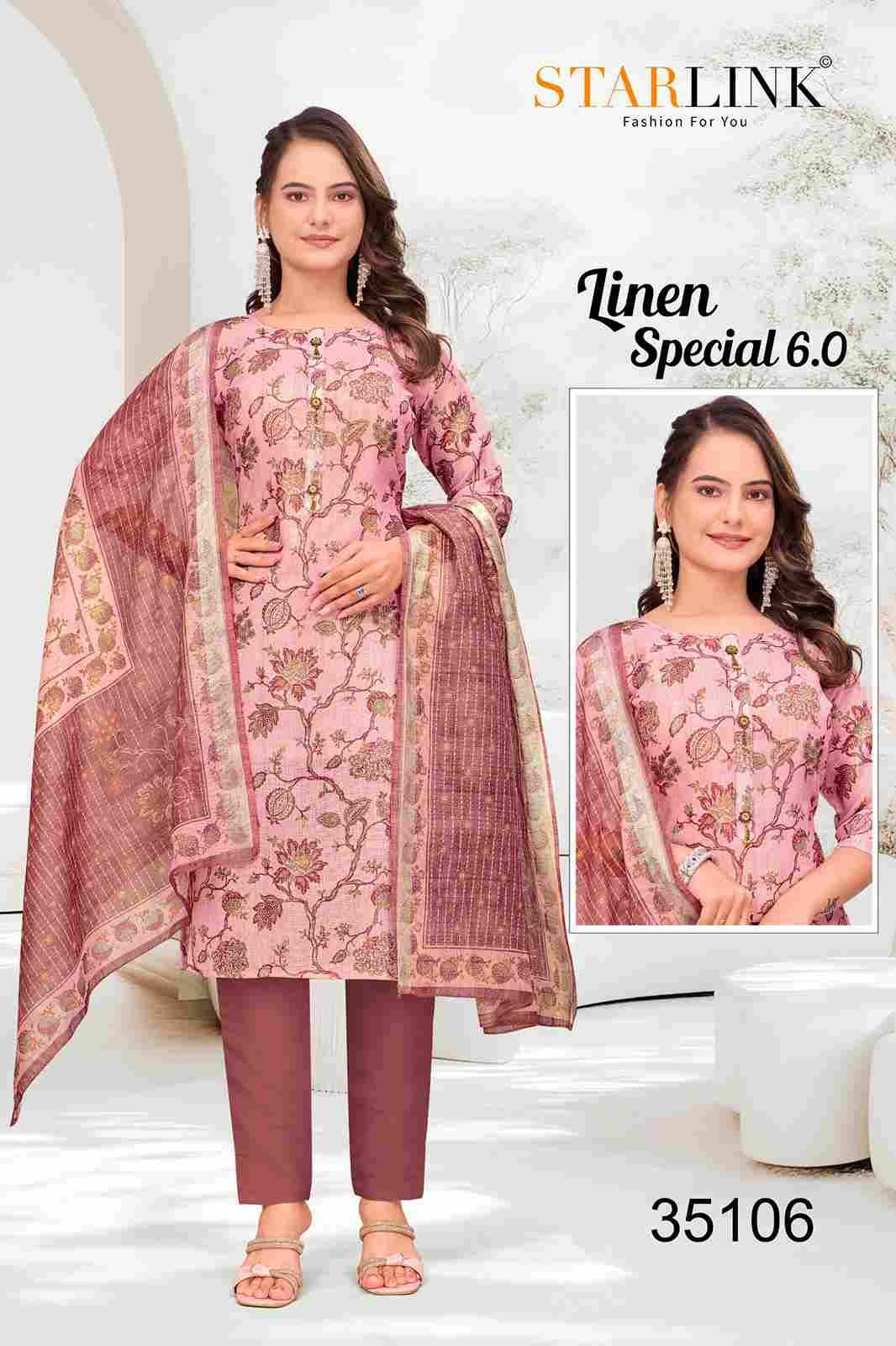 Linen Special Vol-6 By Starlink Combo Set 35101 To 35125 Series Designer Festive Suits Beautiful Stylish Fancy Colorful Party Wear & Occasional Wear Linen Dresses At Wholesale Price