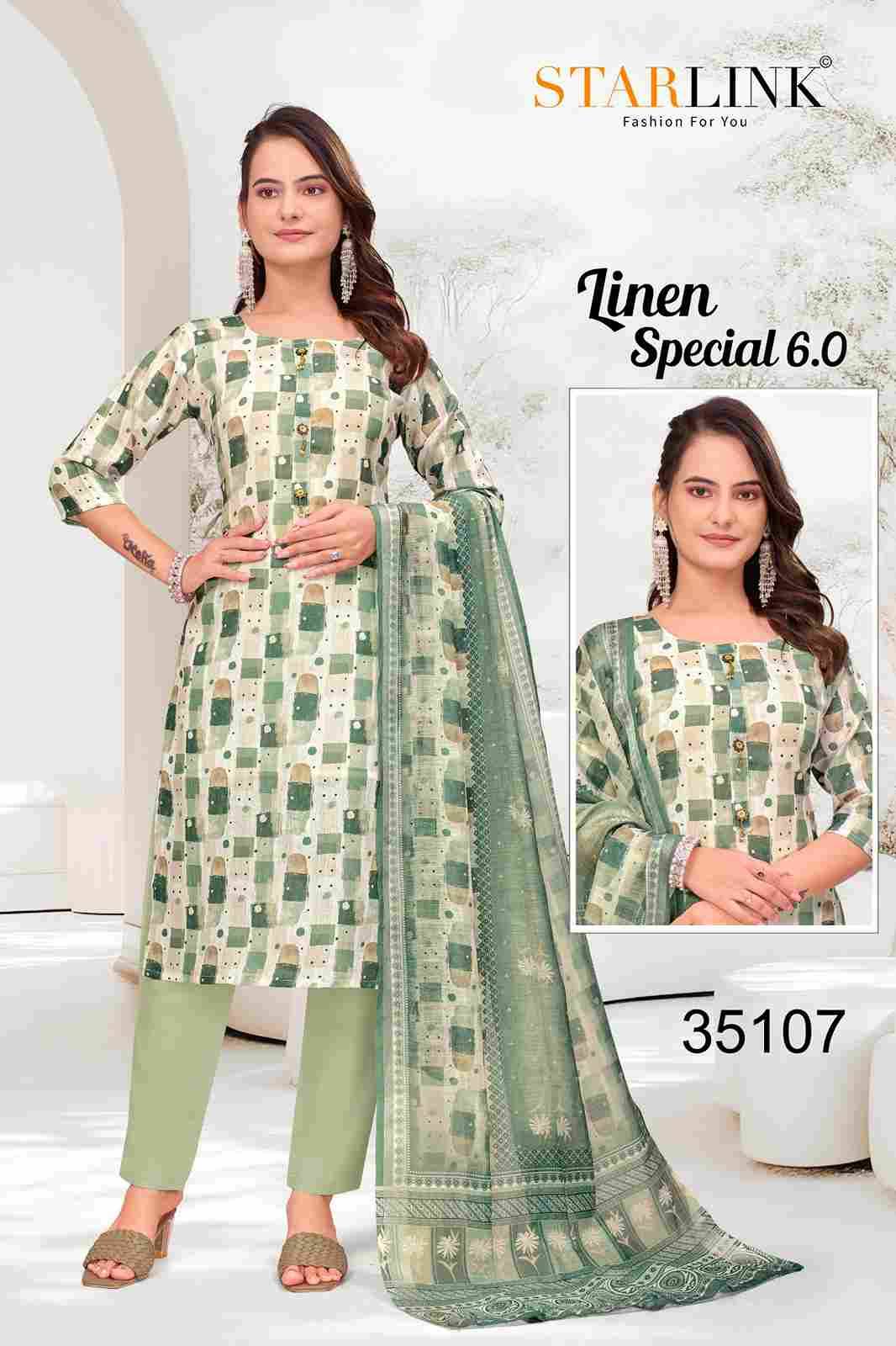 Linen Special Vol-6 By Starlink Combo Set 35101 To 35125 Series Designer Festive Suits Beautiful Stylish Fancy Colorful Party Wear & Occasional Wear Linen Dresses At Wholesale Price