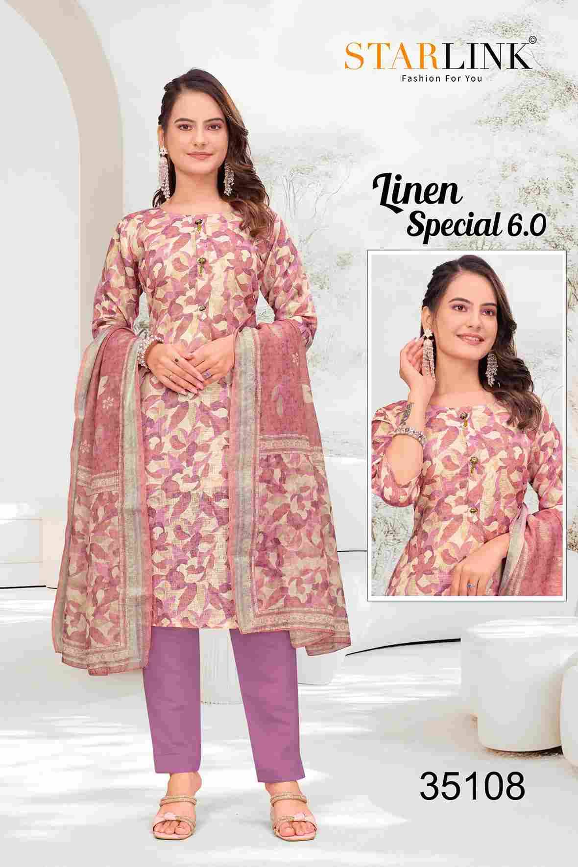 Linen Special Vol-6 By Starlink Combo Set 35101 To 35125 Series Designer Festive Suits Beautiful Stylish Fancy Colorful Party Wear & Occasional Wear Linen Dresses At Wholesale Price