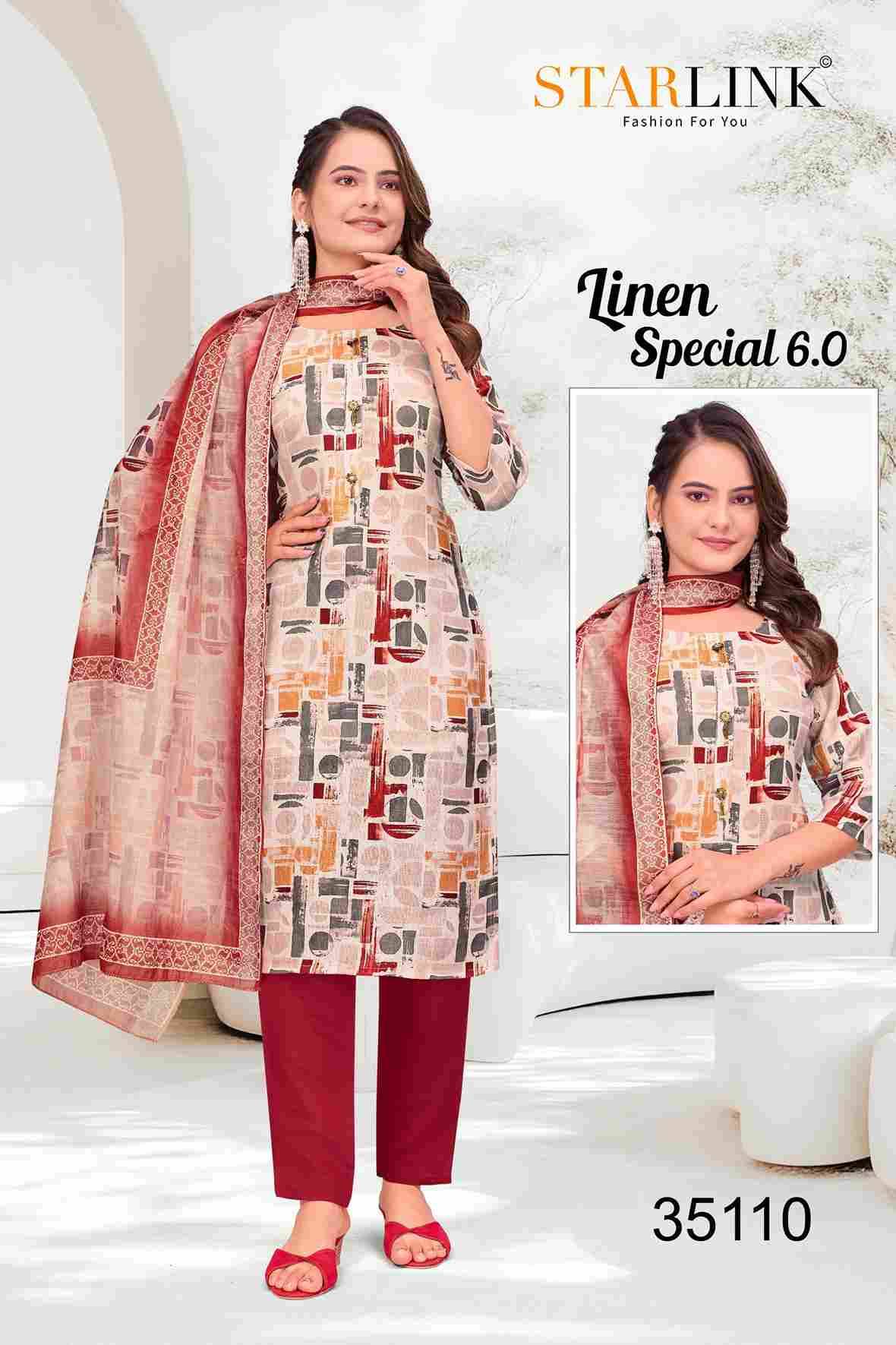 Linen Special Vol-6 By Starlink Combo Set 35101 To 35125 Series Designer Festive Suits Beautiful Stylish Fancy Colorful Party Wear & Occasional Wear Linen Dresses At Wholesale Price