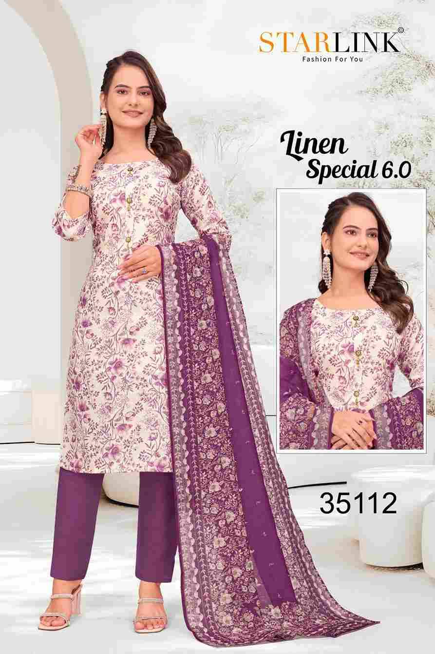 Linen Special Vol-6 By Starlink Combo Set 35101 To 35125 Series Designer Festive Suits Beautiful Stylish Fancy Colorful Party Wear & Occasional Wear Linen Dresses At Wholesale Price
