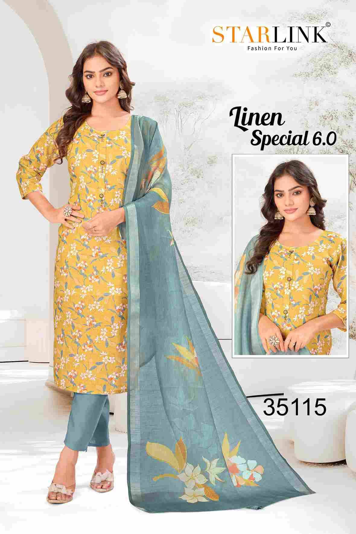 Linen Special Vol-6 By Starlink Combo Set 35101 To 35125 Series Designer Festive Suits Beautiful Stylish Fancy Colorful Party Wear & Occasional Wear Linen Dresses At Wholesale Price