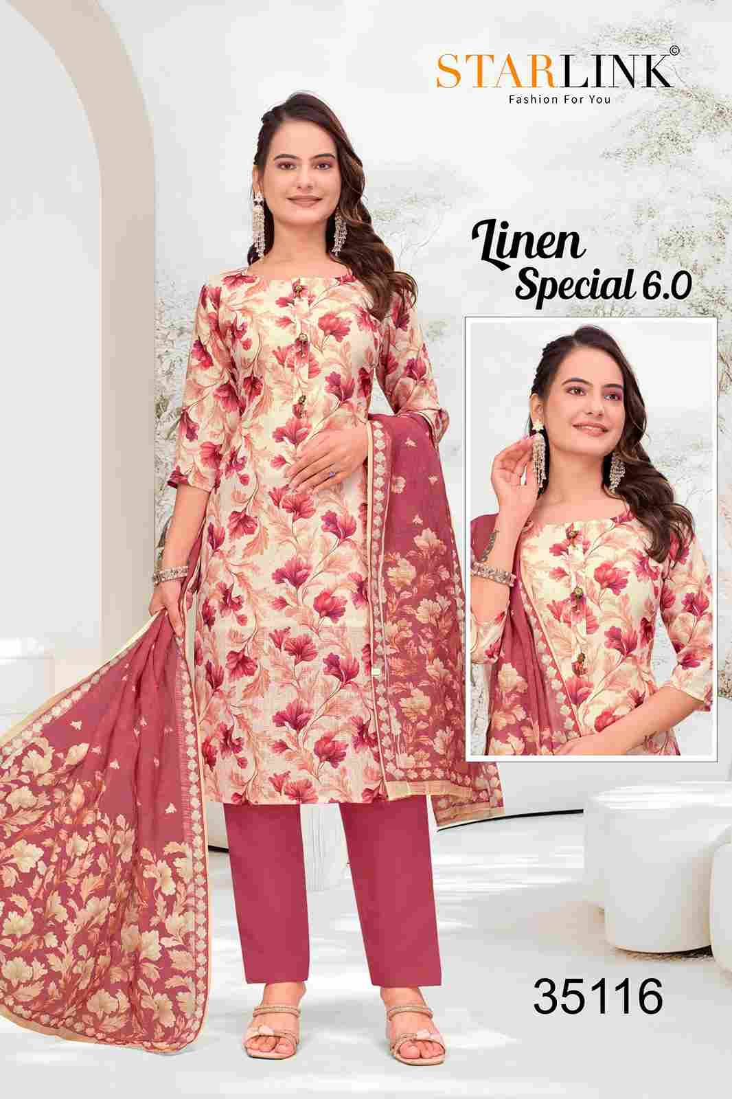 Linen Special Vol-6 By Starlink Combo Set 35101 To 35125 Series Designer Festive Suits Beautiful Stylish Fancy Colorful Party Wear & Occasional Wear Linen Dresses At Wholesale Price