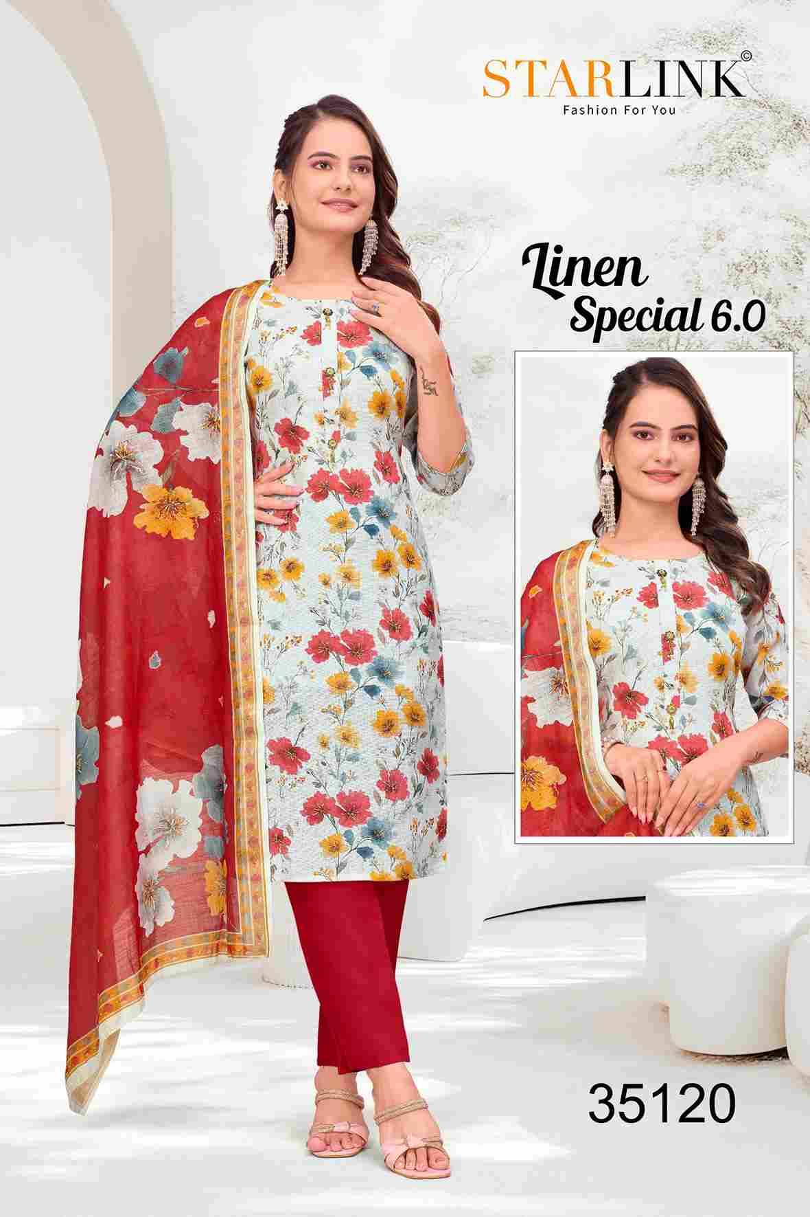 Linen Special Vol-6 By Starlink Combo Set 35101 To 35125 Series Designer Festive Suits Beautiful Stylish Fancy Colorful Party Wear & Occasional Wear Linen Dresses At Wholesale Price