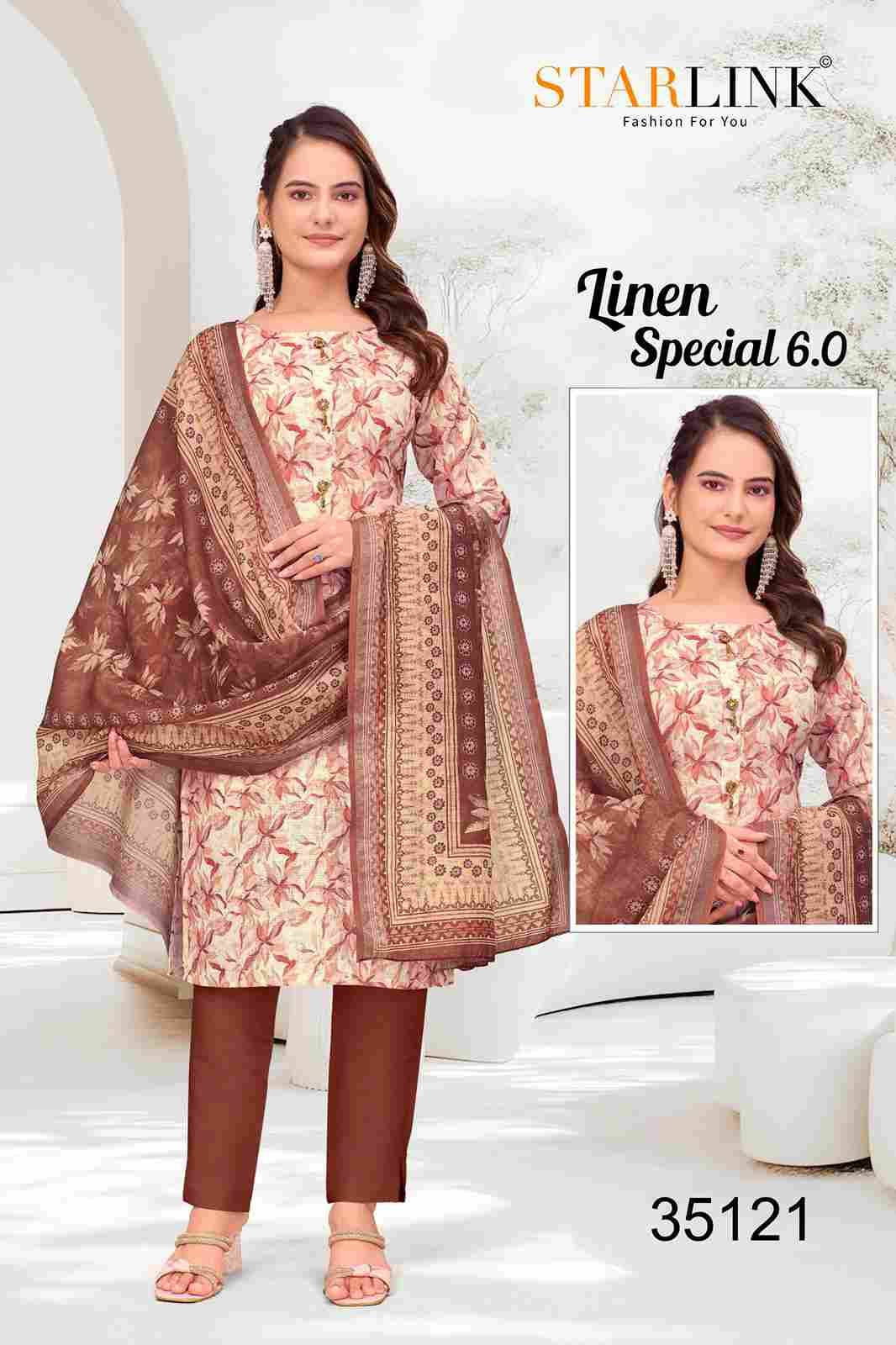 Linen Special Vol-6 By Starlink Combo Set 35101 To 35125 Series Designer Festive Suits Beautiful Stylish Fancy Colorful Party Wear & Occasional Wear Linen Dresses At Wholesale Price