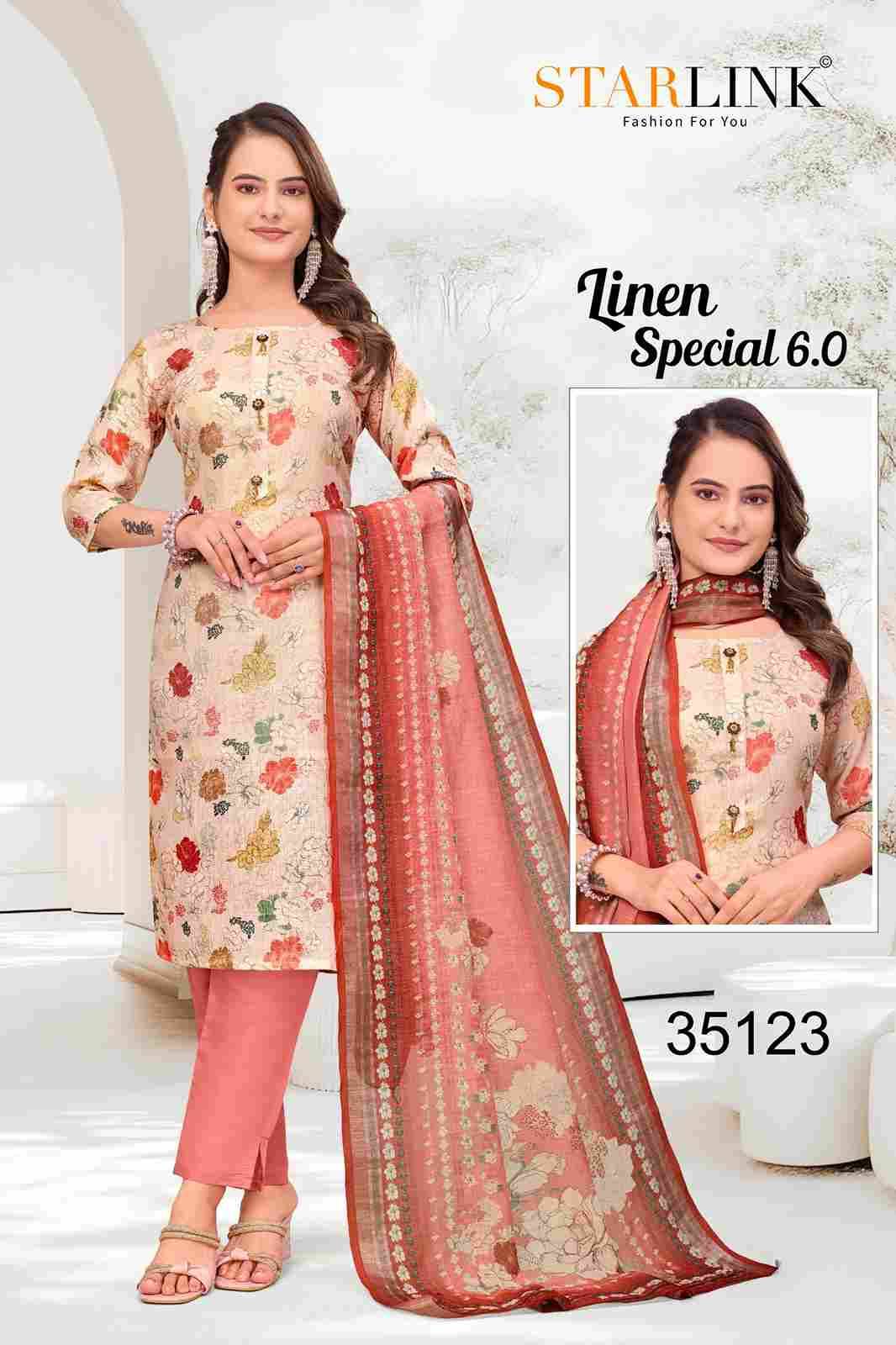 Linen Special Vol-6 By Starlink Combo Set 35101 To 35125 Series Designer Festive Suits Beautiful Stylish Fancy Colorful Party Wear & Occasional Wear Linen Dresses At Wholesale Price