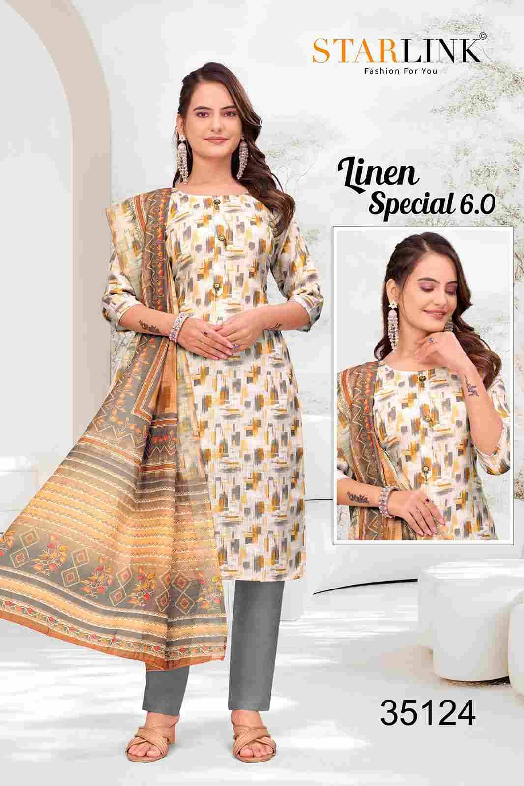 Linen Special Vol-6 By Starlink Combo Set 35101 To 35125 Series Designer Festive Suits Beautiful Stylish Fancy Colorful Party Wear & Occasional Wear Linen Dresses At Wholesale Price