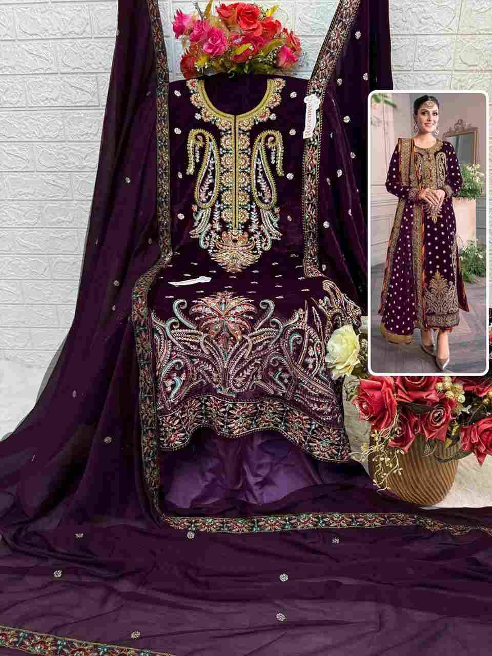 Fepic 17033 Colours By Fepic 17033-A To 17033-C Series Beautiful Pakistani Suits Colorful Stylish Fancy Casual Wear & Ethnic Wear Velvet Embroidered Dresses At Wholesale Price